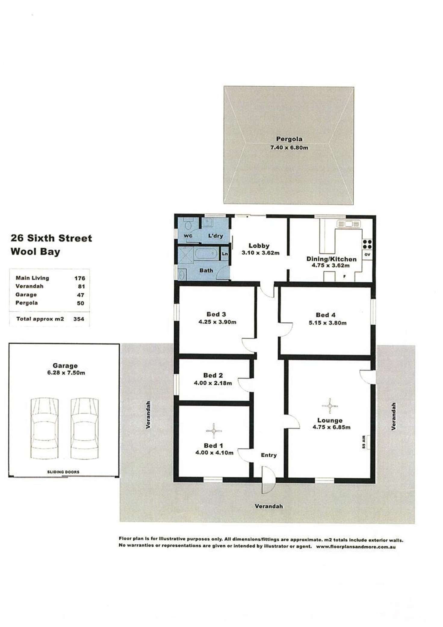 Floorplan of Homely house listing, 26 Sixth Street, Wool Bay SA 5575