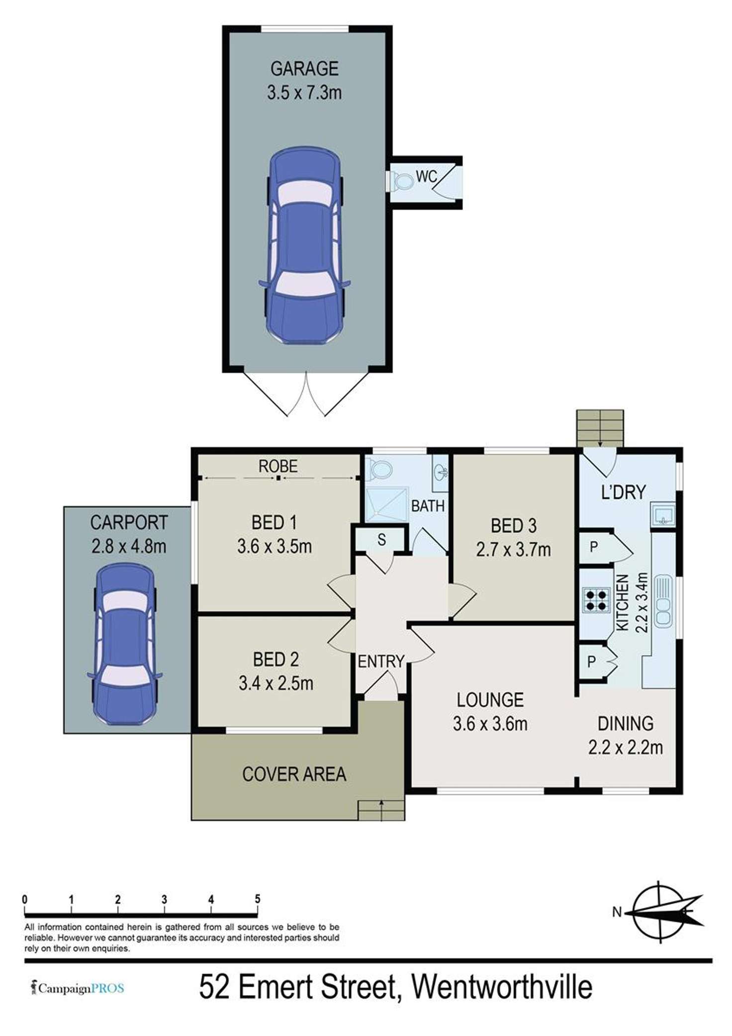 Floorplan of Homely house listing, 52 Emert Street, Wentworthville NSW 2145