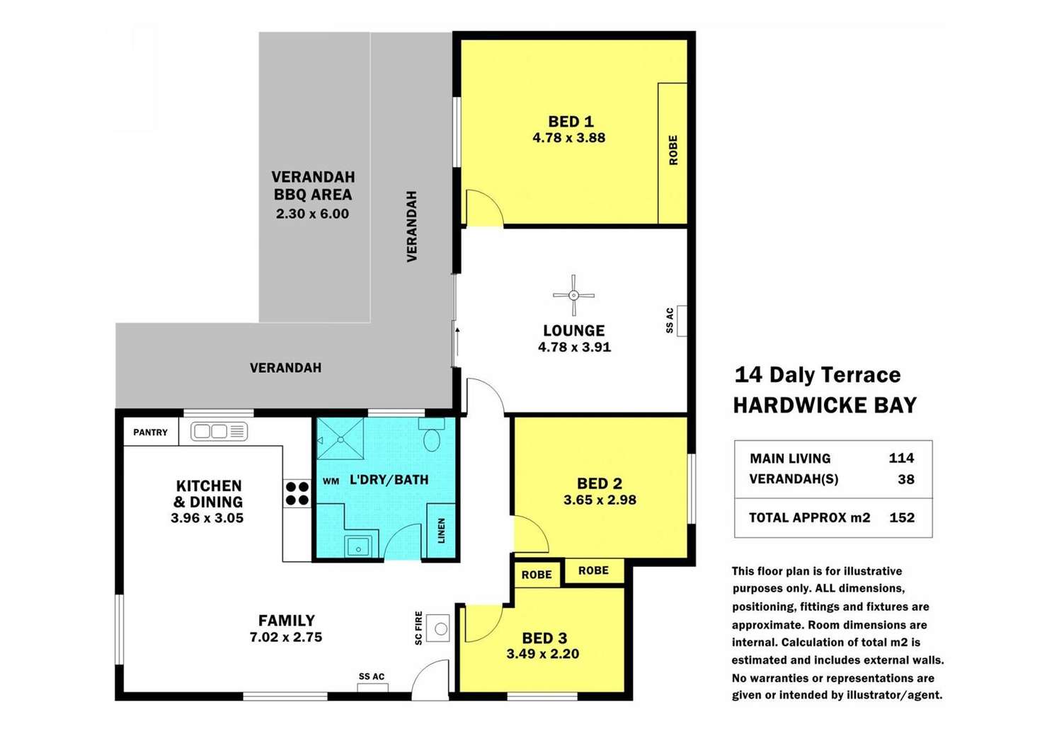 Floorplan of Homely house listing, 14 Daly Terrace, Hardwicke Bay SA 5575