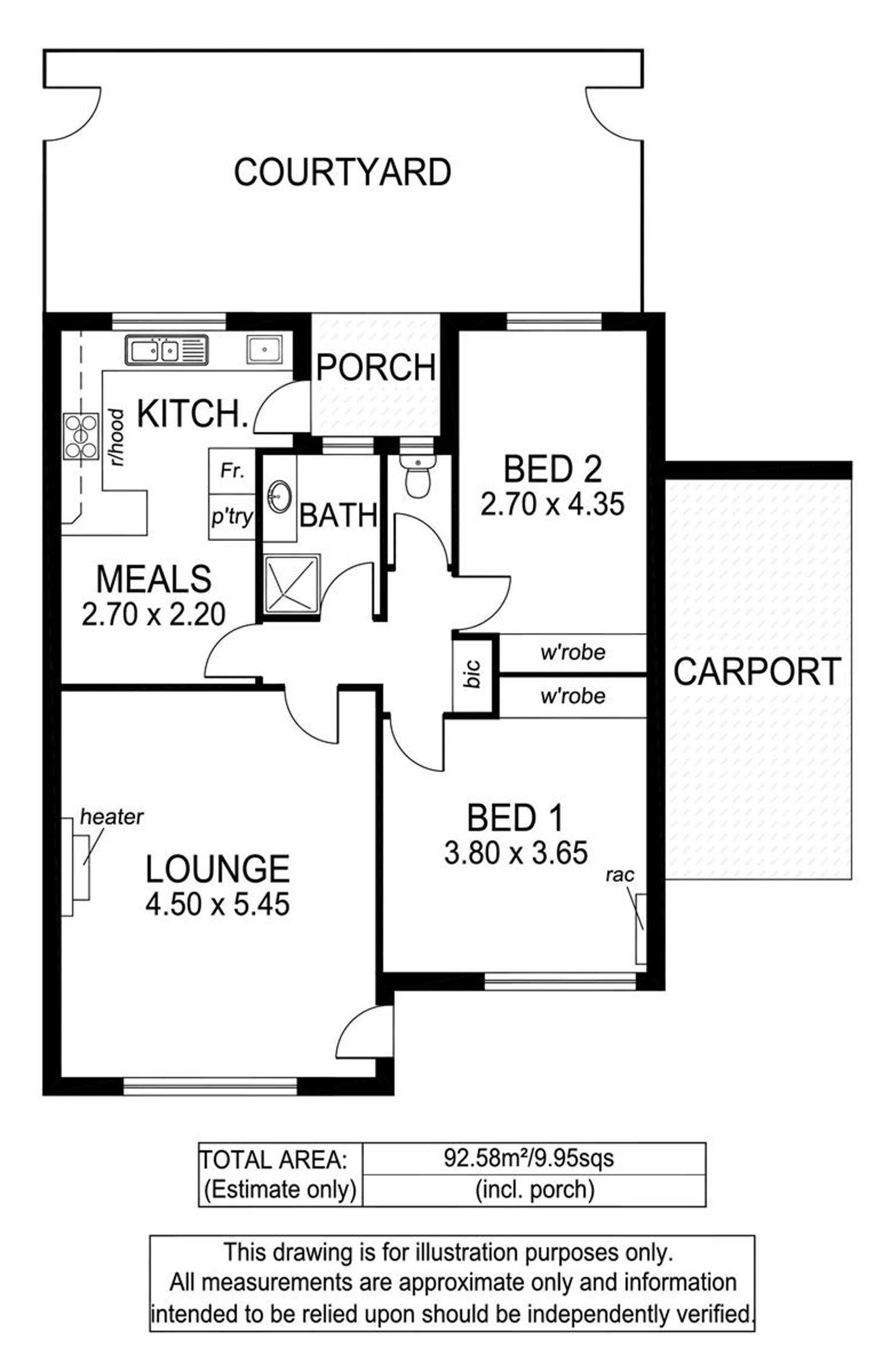 Floorplan of Homely unit listing, 6/394 Glynburn Road, Kensington Gardens SA 5068