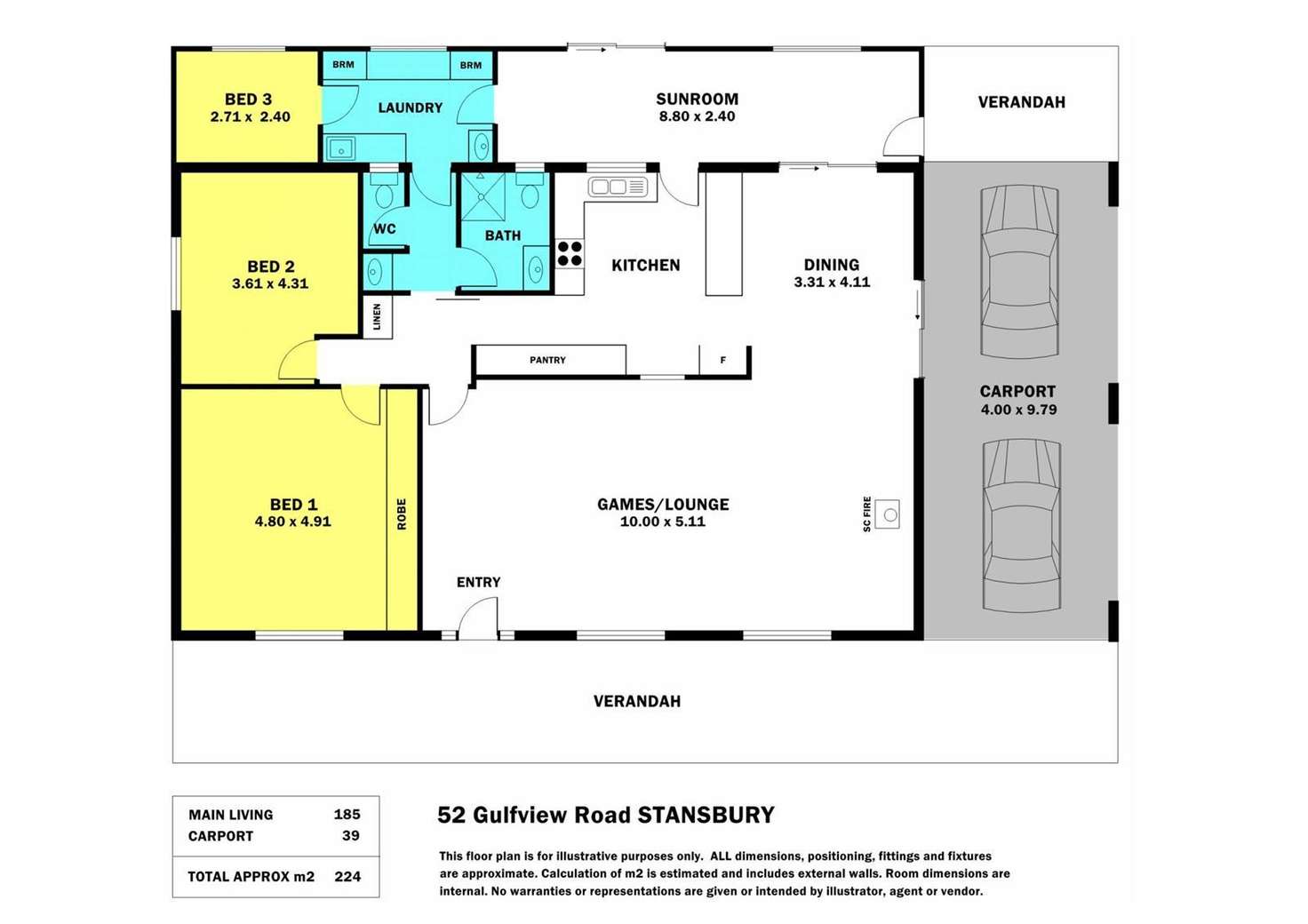 Floorplan of Homely house listing, 52 Gulfview Road, Stansbury SA 5582