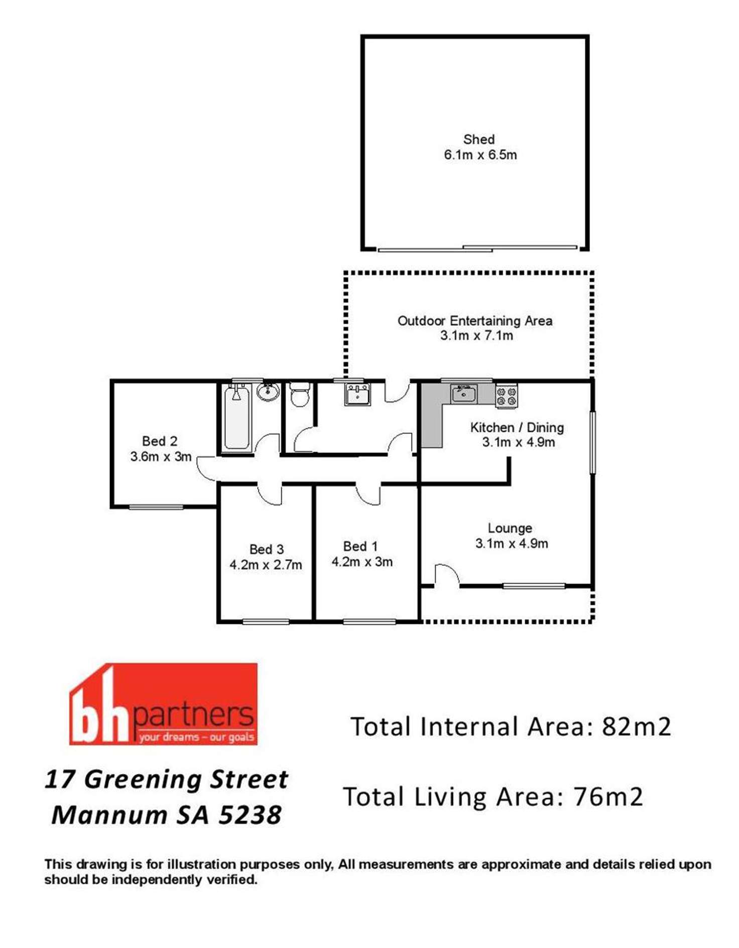 Floorplan of Homely house listing, 17 Greening Street, Mannum SA 5238