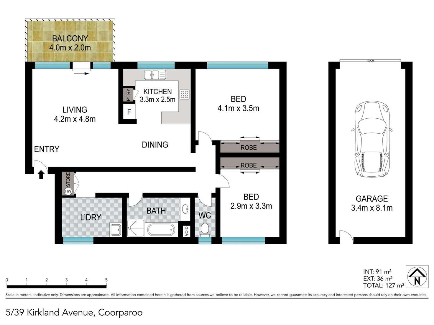 Floorplan of Homely apartment listing, 5/39 Kirkland Avenue, Coorparoo QLD 4151