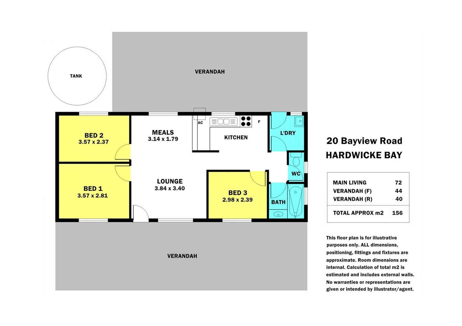 Floorplan of Homely house listing, 20 Bayview Road, Hardwicke Bay SA 5575