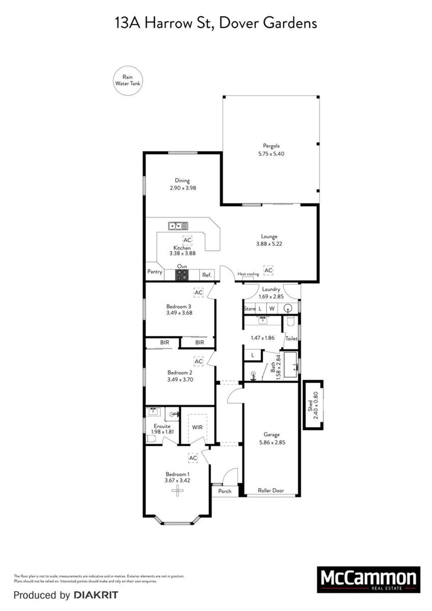 Floorplan of Homely house listing, 13A Harrow Street, Dover Gardens SA 5048