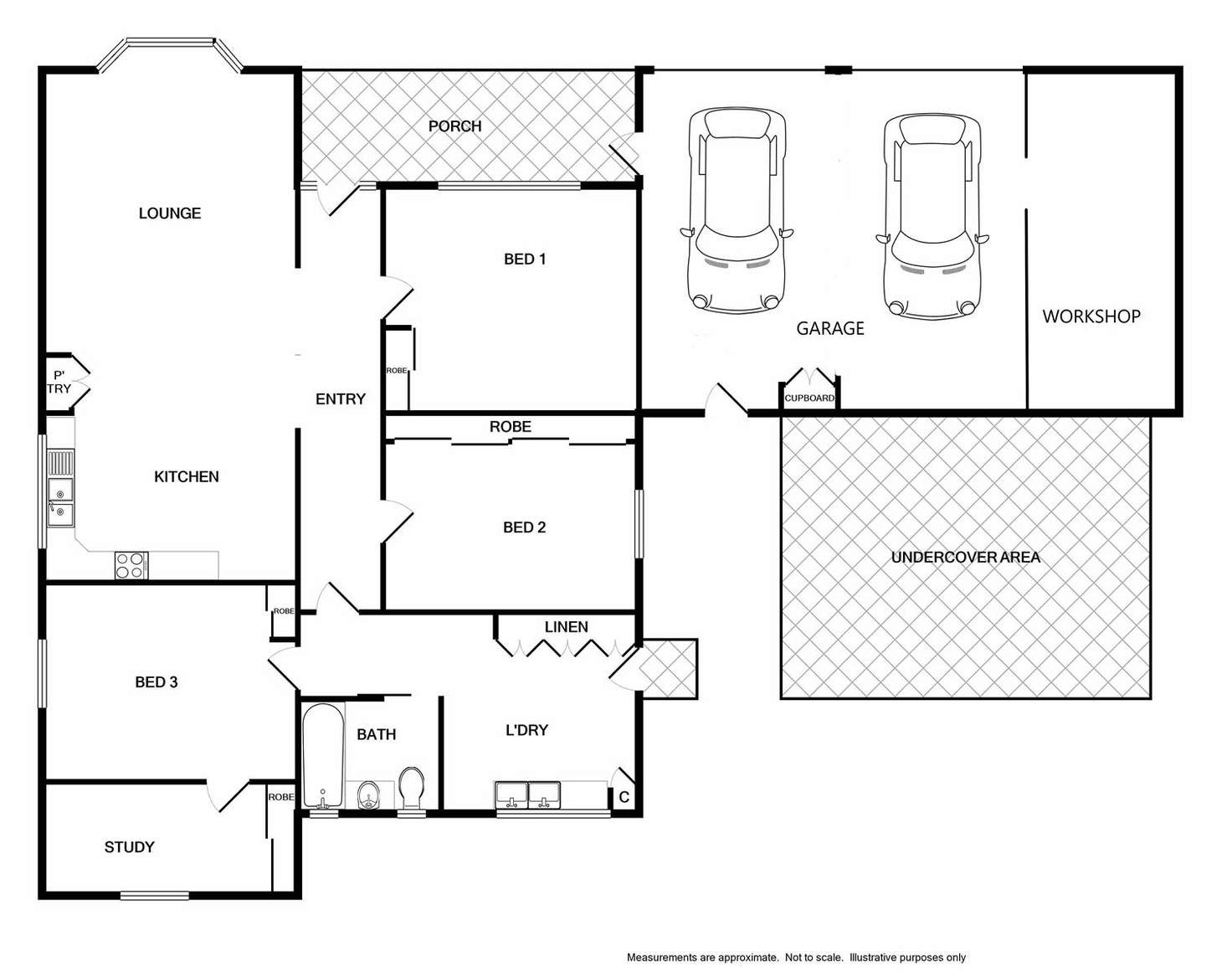 Floorplan of Homely house listing, 10 Athol Street, Wodonga VIC 3690
