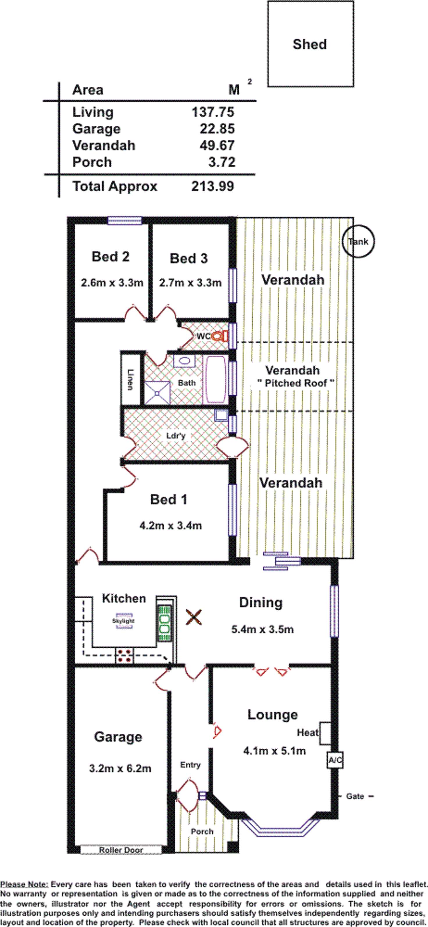 Floorplan of Homely unit listing, 1/3 Clancy Road, Paralowie SA 5108
