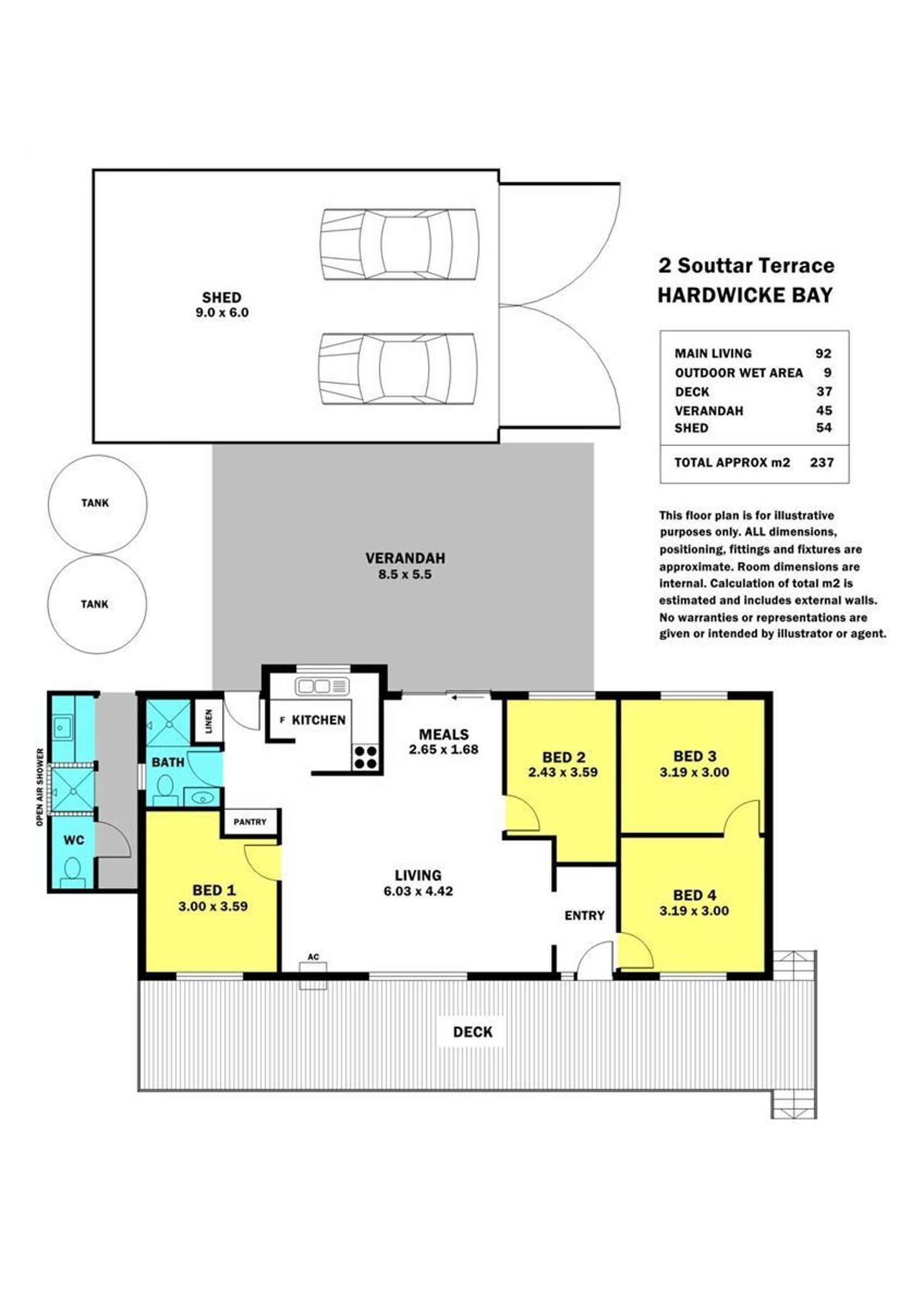 Floorplan of Homely house listing, 2 Souttar Terrace, Hardwicke Bay SA 5575