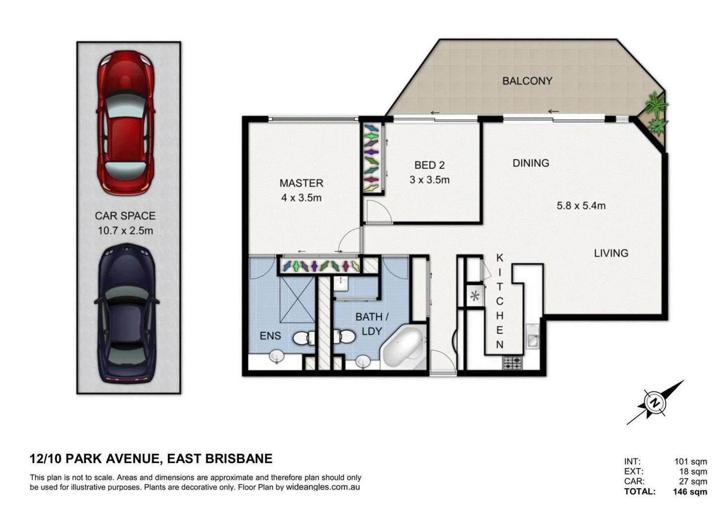 Floorplan of Homely house listing, 12/10 Park Avenue, East Brisbane QLD 4169