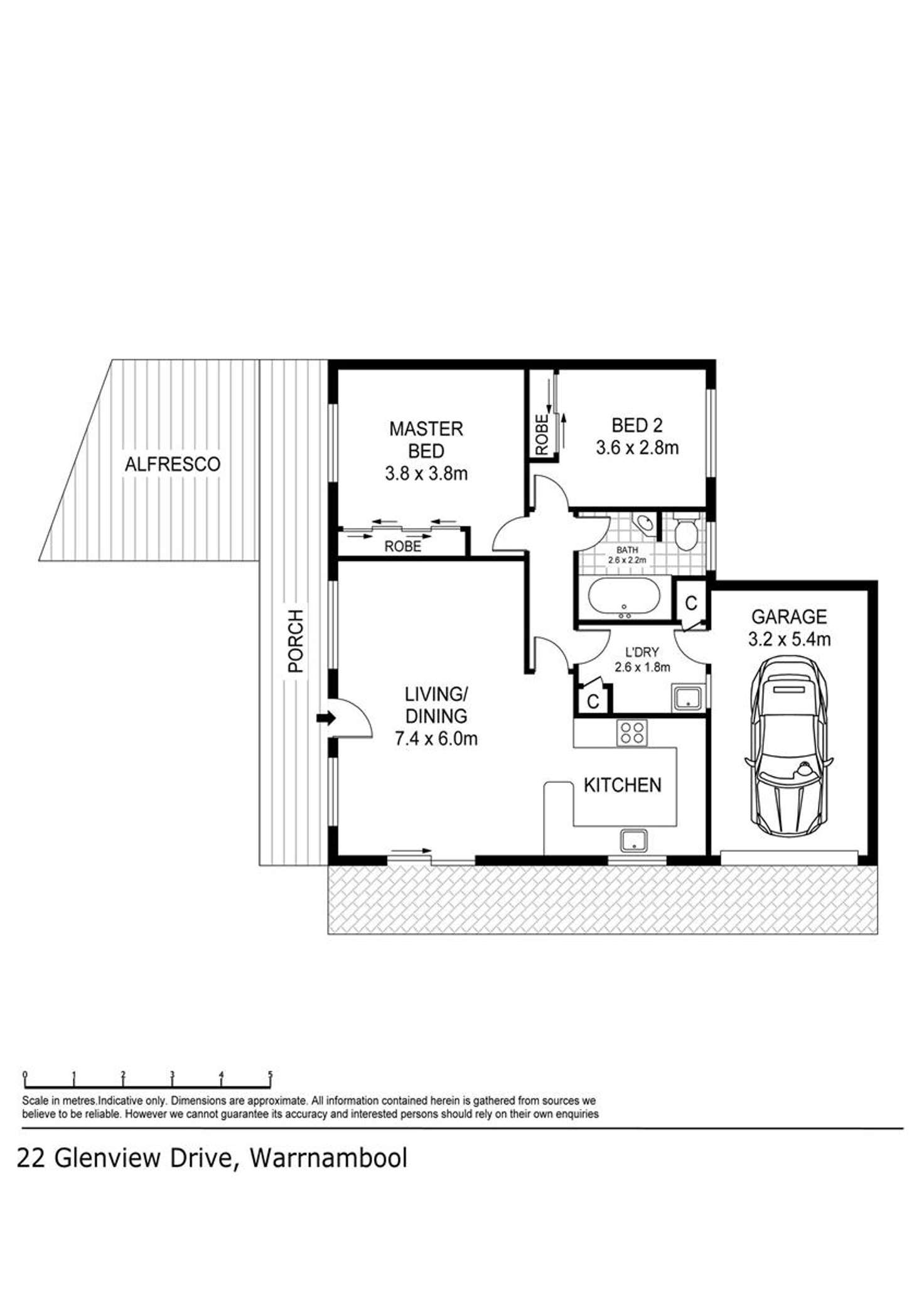 Floorplan of Homely house listing, 22 Glenview Drive, Warrnambool VIC 3280