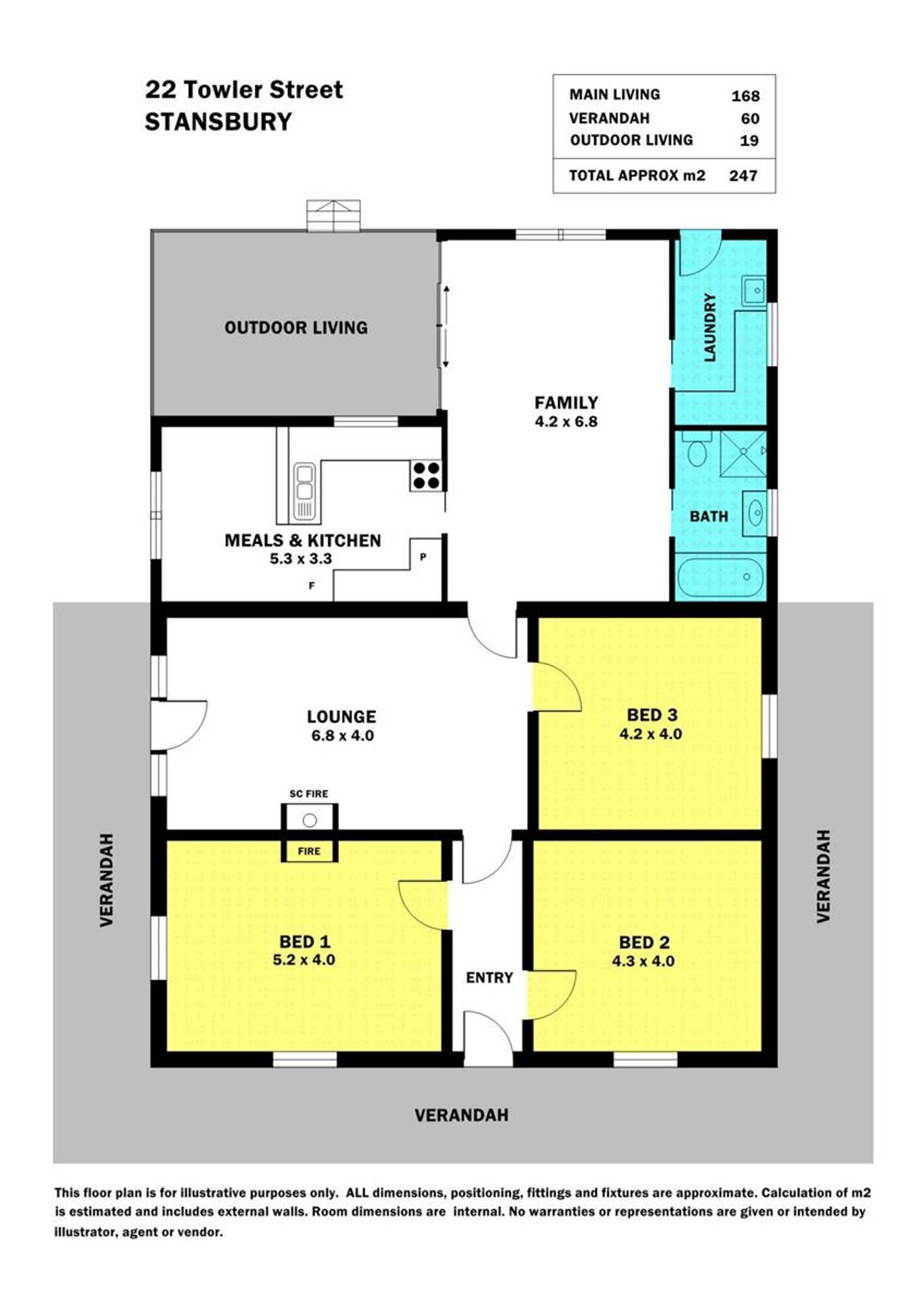 Floorplan of Homely house listing, 22 Towler Street, Stansbury SA 5582