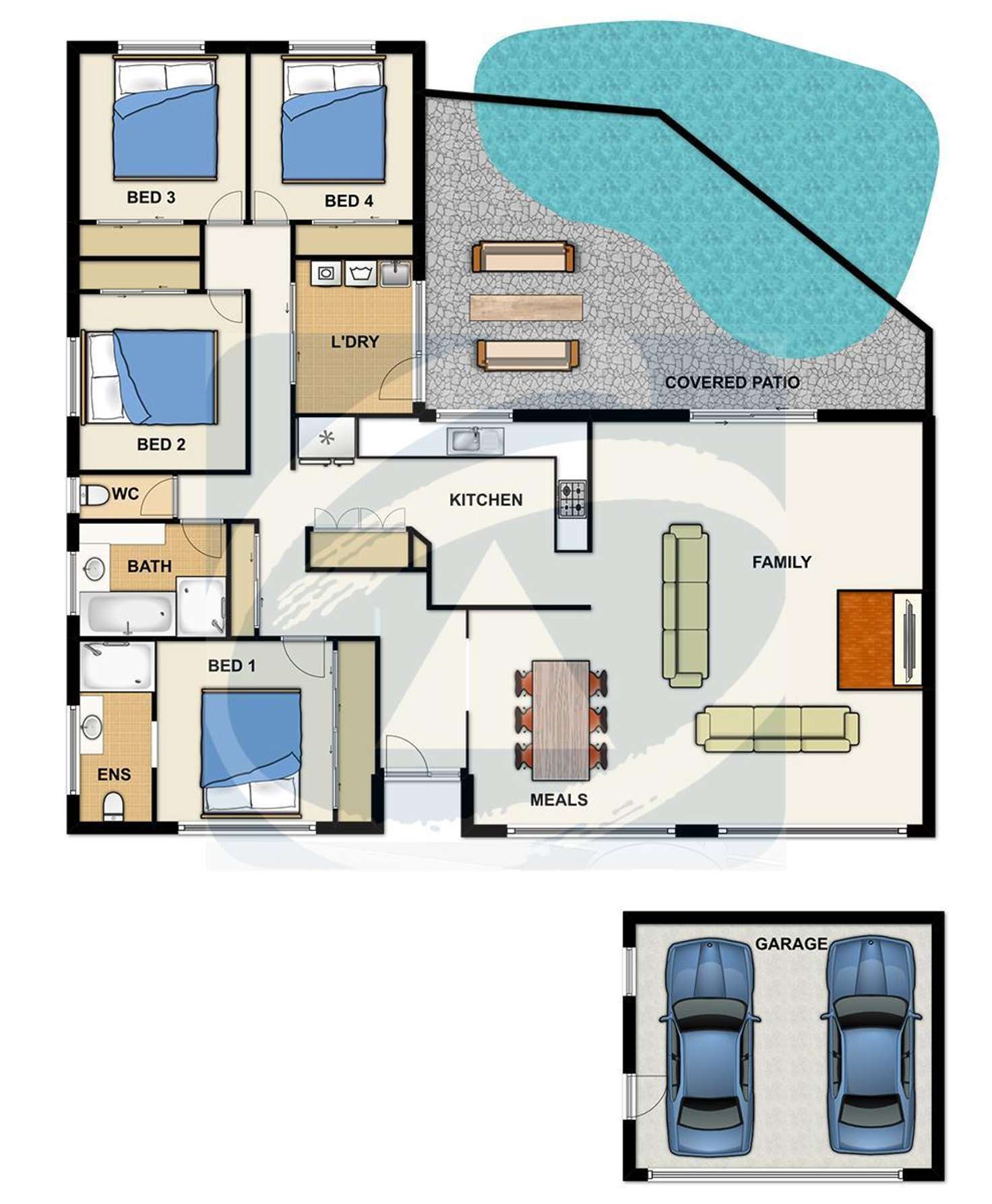 Floorplan of Homely house listing, 4 Desiree Court, Springwood QLD 4127
