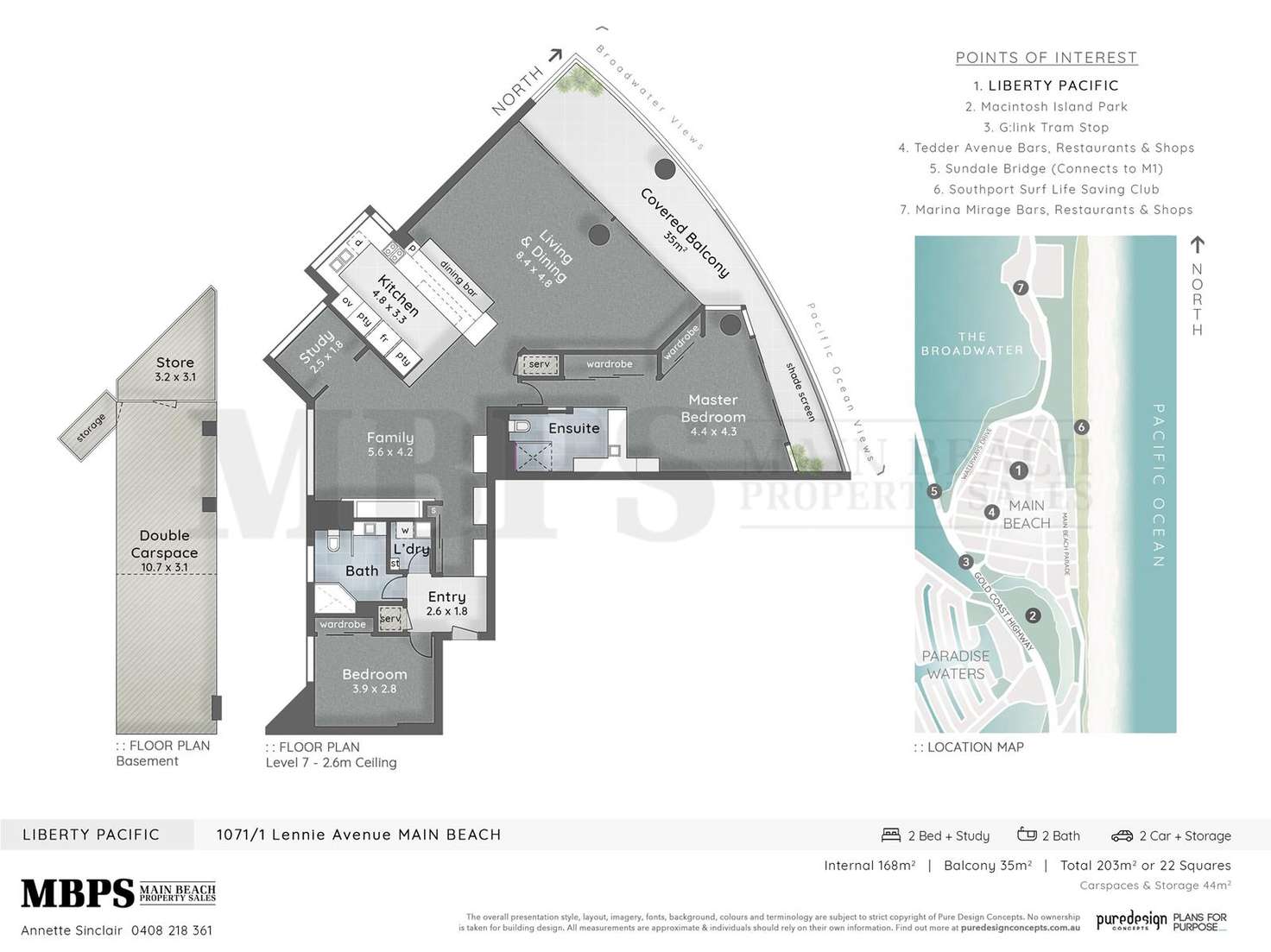 Floorplan of Homely apartment listing, 'LIBERTY PACIFIC' 1 Lennie  Avenue, Main Beach QLD 4217