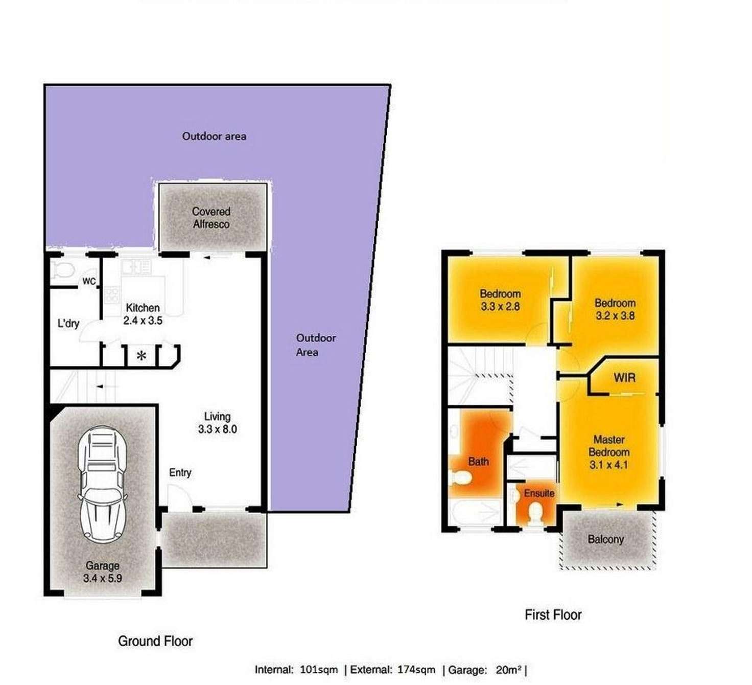 Floorplan of Homely townhouse listing, 71/31 Archipelago Street, Pacific Pines QLD 4211