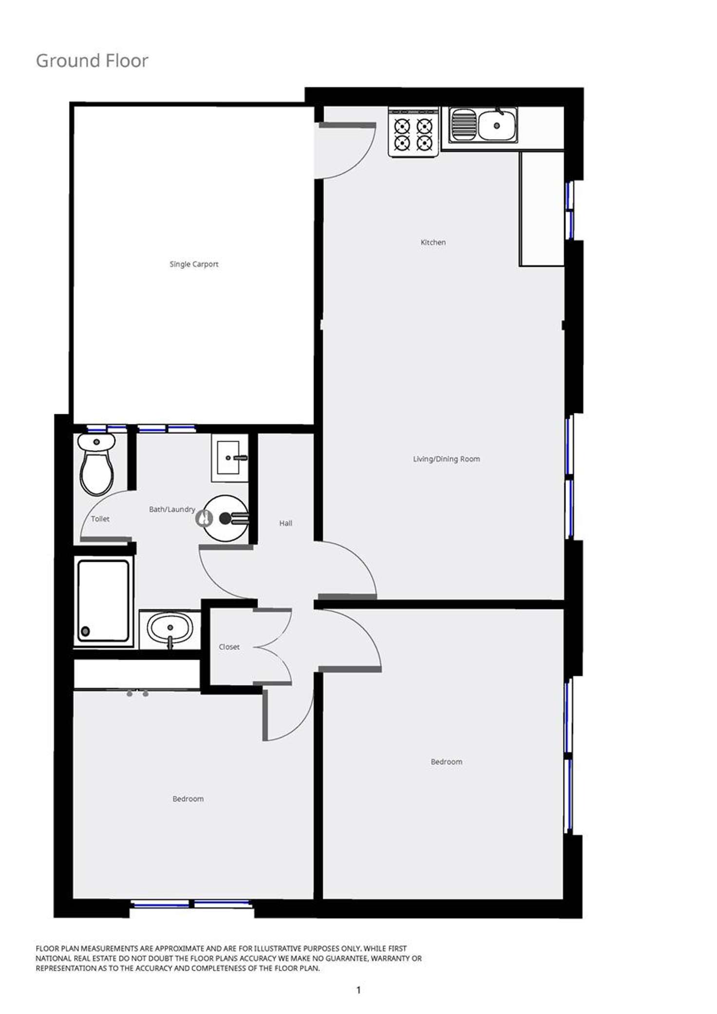 Floorplan of Homely terrace listing, 5/1009 Wewak Street, North Albury NSW 2640