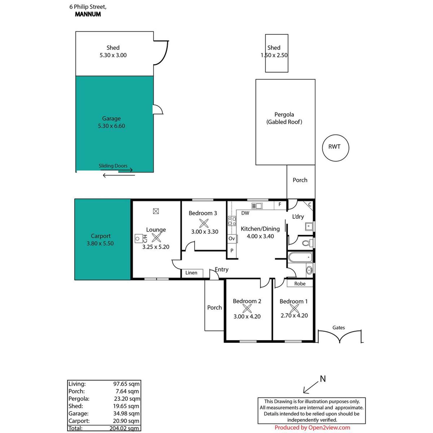 Floorplan of Homely house listing, 6 Philip Street, Mannum SA 5238