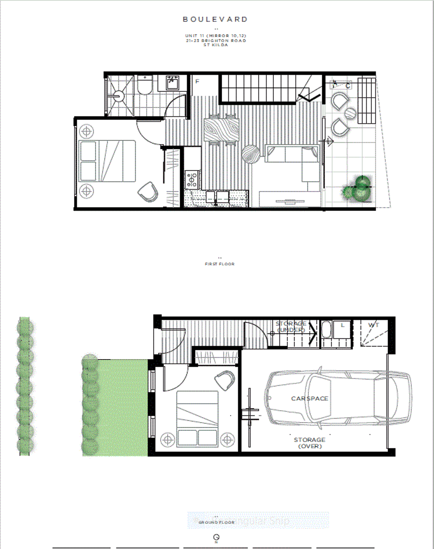 Floorplan of Homely townhouse listing, 14/21 Brighton Road, St Kilda VIC 3182