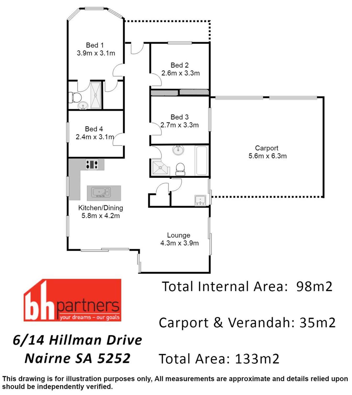 Floorplan of Homely house listing, 6/14 Hillman Drive, Nairne SA 5252