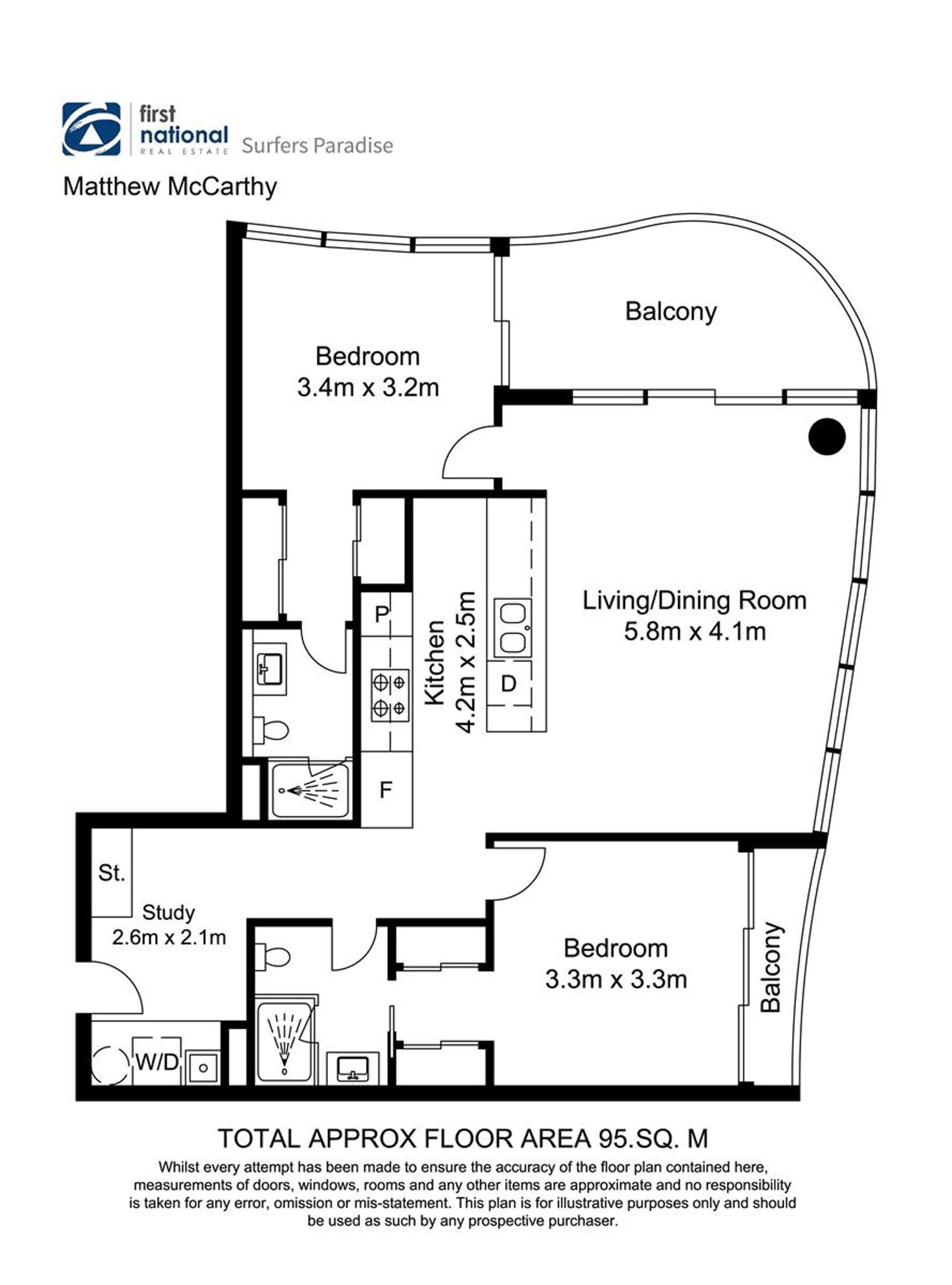 Floorplan of Homely apartment listing, 1301/139 Scarborough Street, Southport QLD 4215