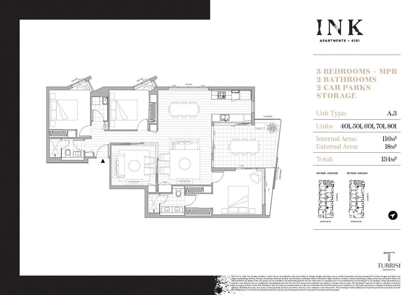 Floorplan of Homely apartment listing, 401/8 Donkin Street, West End QLD 4101