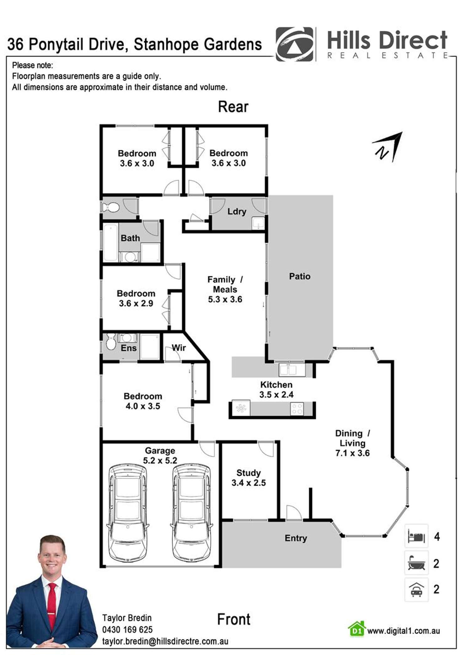 Floorplan of Homely house listing, 36 Ponytail Drive, Stanhope Gardens NSW 2768