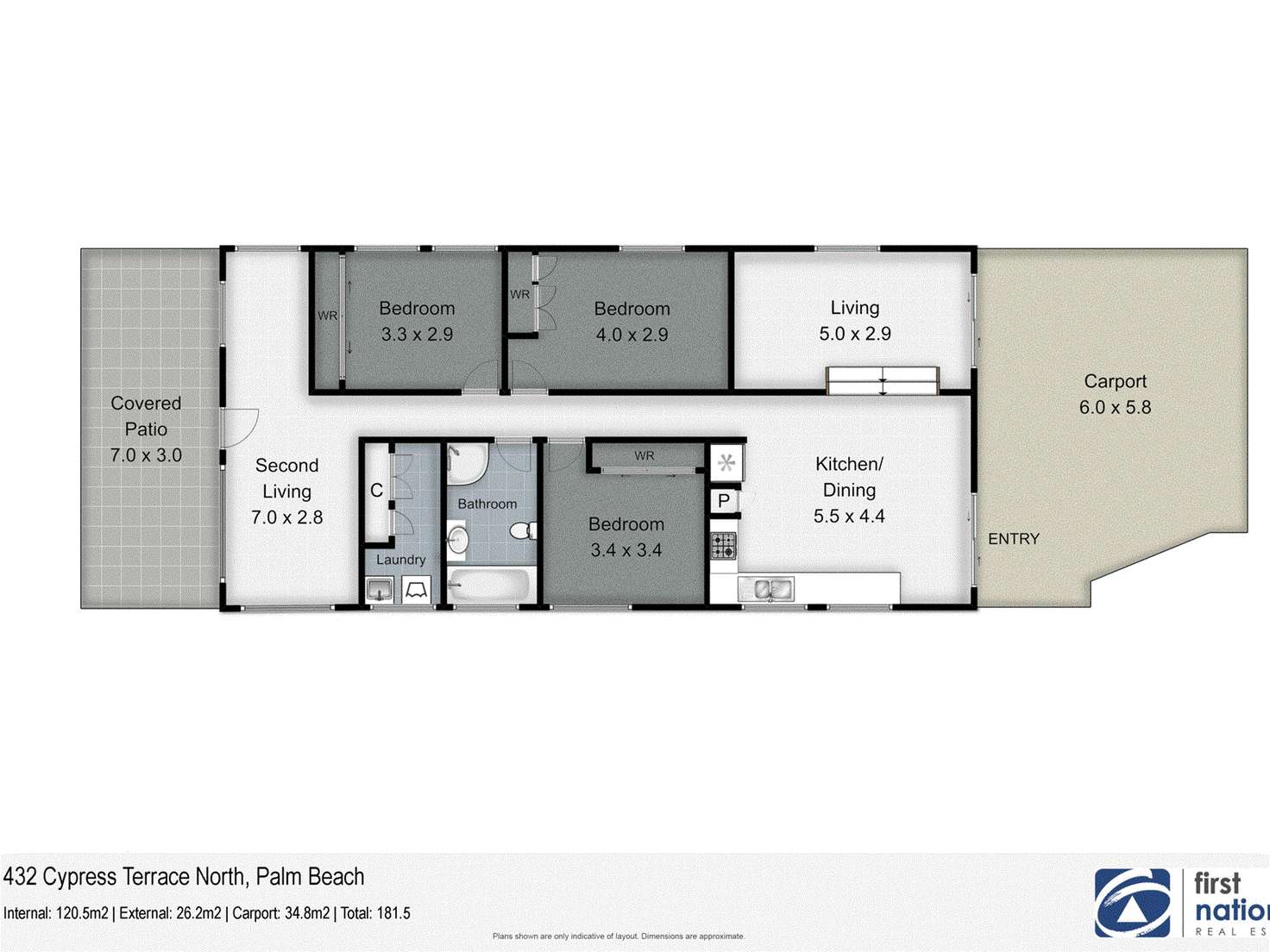 Floorplan of Homely house listing, 432 Cypress Terrace North, Palm Beach QLD 4221