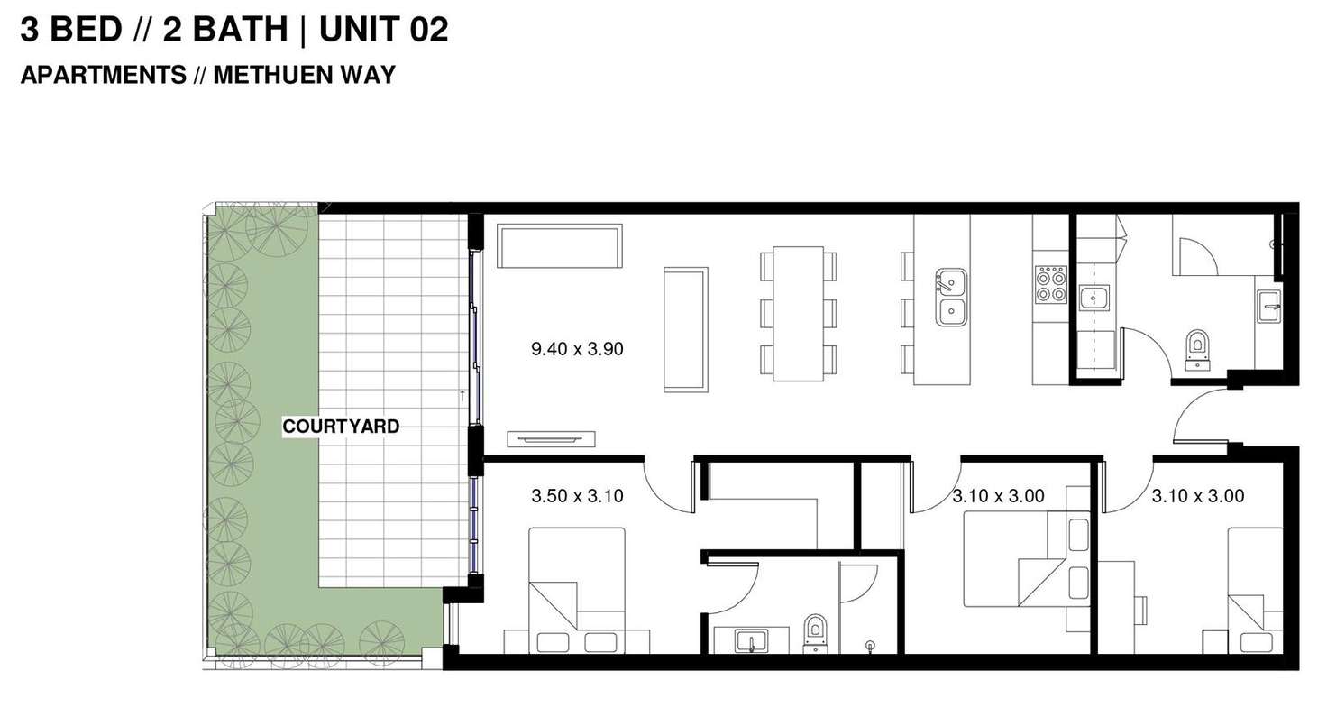 Floorplan of Homely apartment listing, 2/5 Methuen Way, Duncraig WA 6023