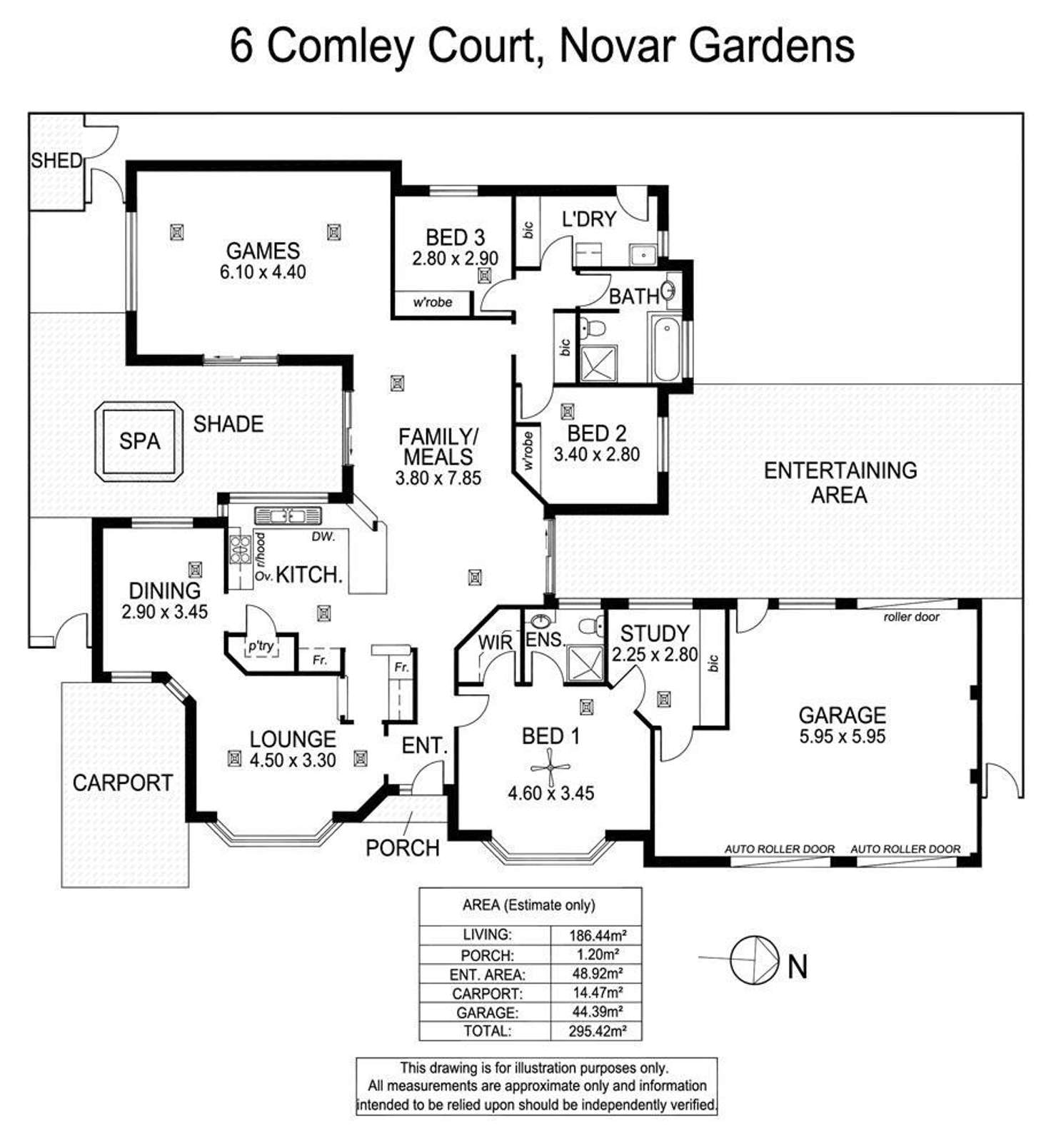 Floorplan of Homely house listing, 6 Comley Court, Novar Gardens SA 5040