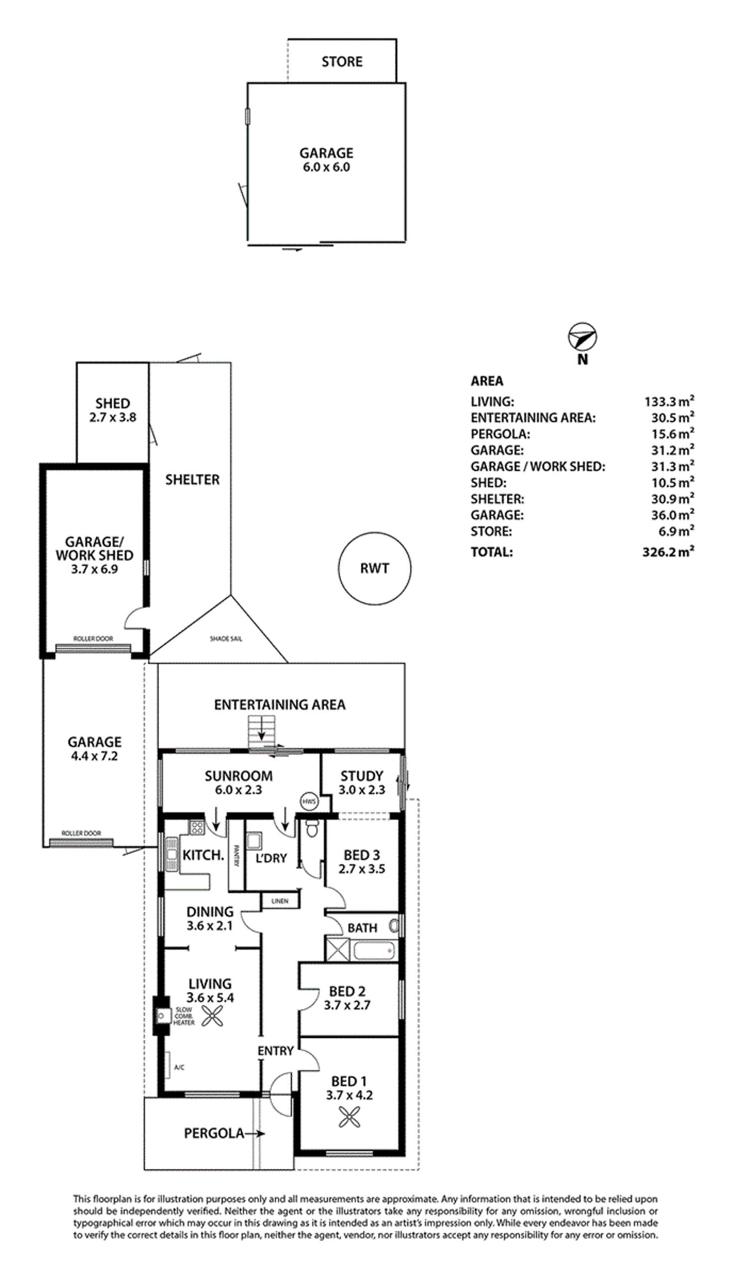 Floorplan of Homely house listing, 6 Jeffrey Street, Lobethal SA 5241