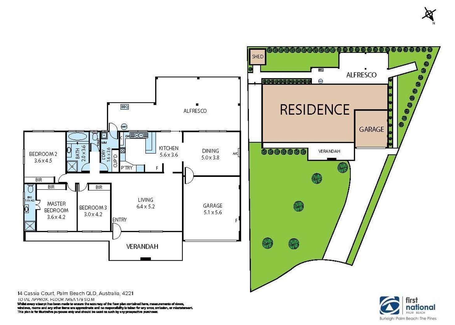 Floorplan of Homely house listing, 14 Cassia Court, Palm Beach QLD 4221