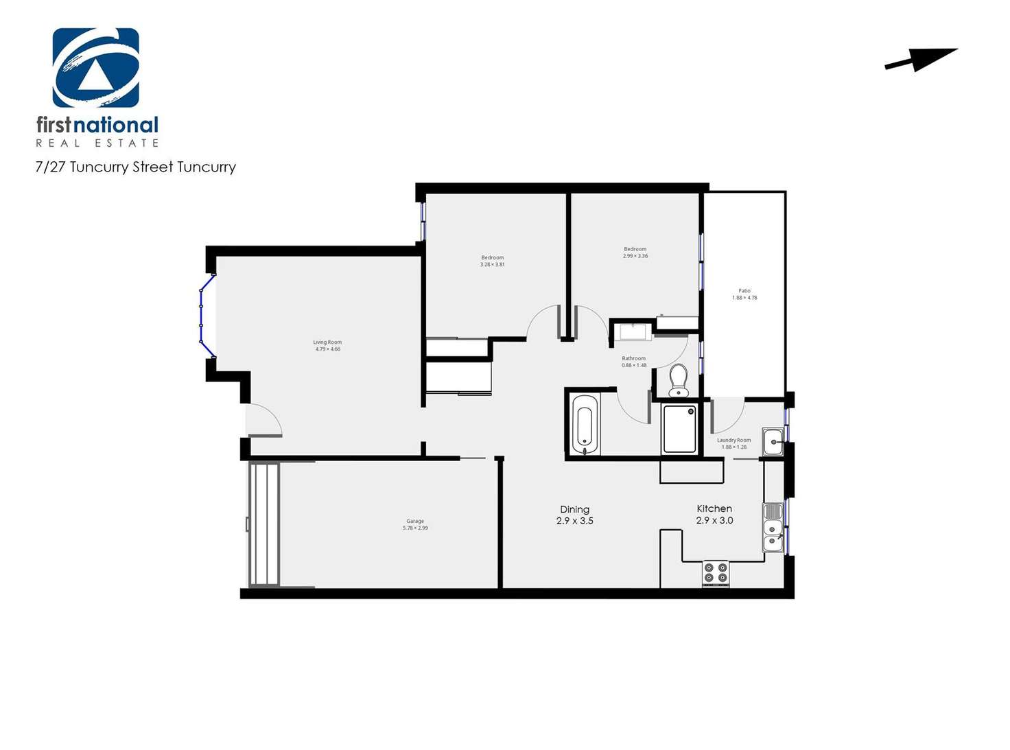 Floorplan of Homely villa listing, 7/27 Tuncurry Street, Tuncurry NSW 2428