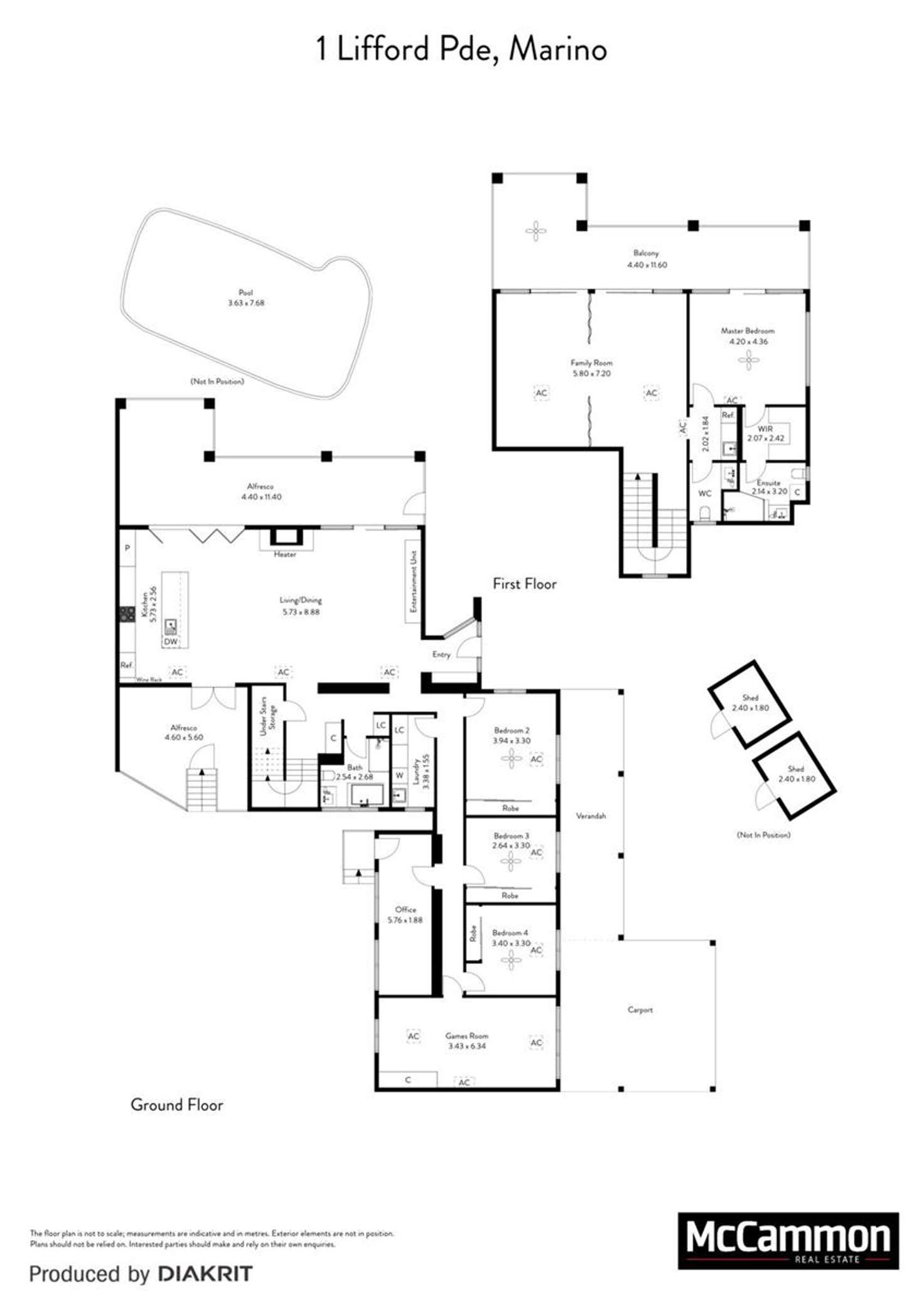 Floorplan of Homely house listing, 1 Lifford Parade, Marino SA 5049