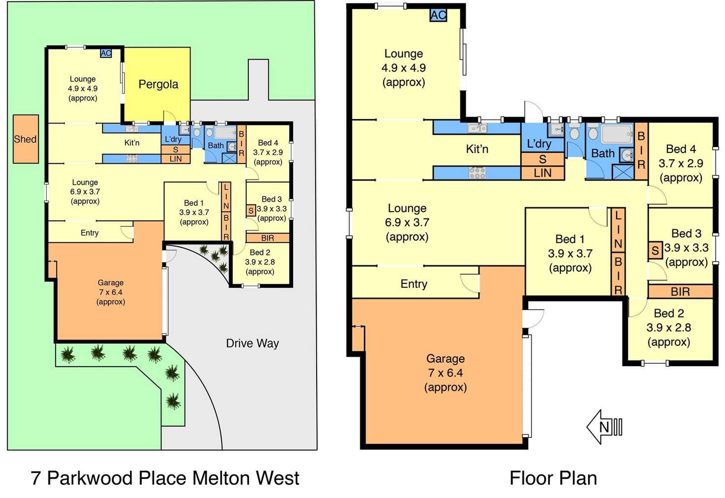 Floorplan of Homely house listing, 7 Parkwood Place, Melton West VIC 3337