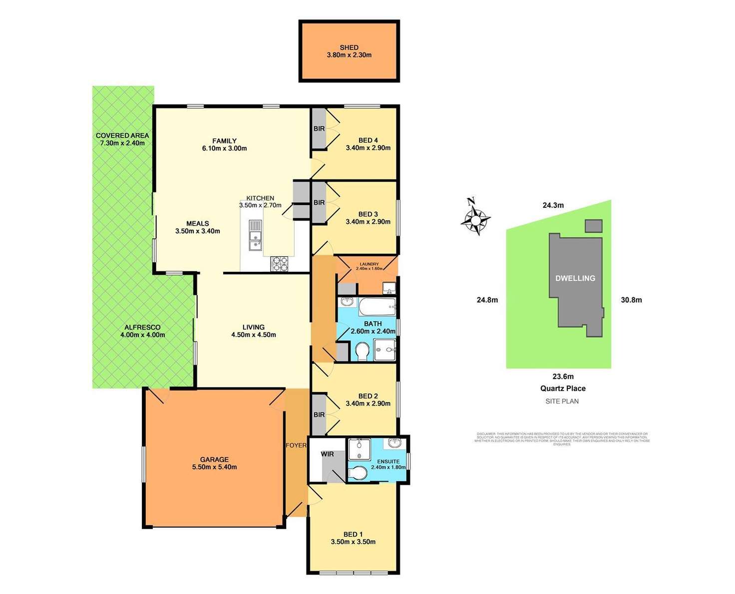 Floorplan of Homely house listing, 5 Quartz Place, Cameron Park NSW 2285