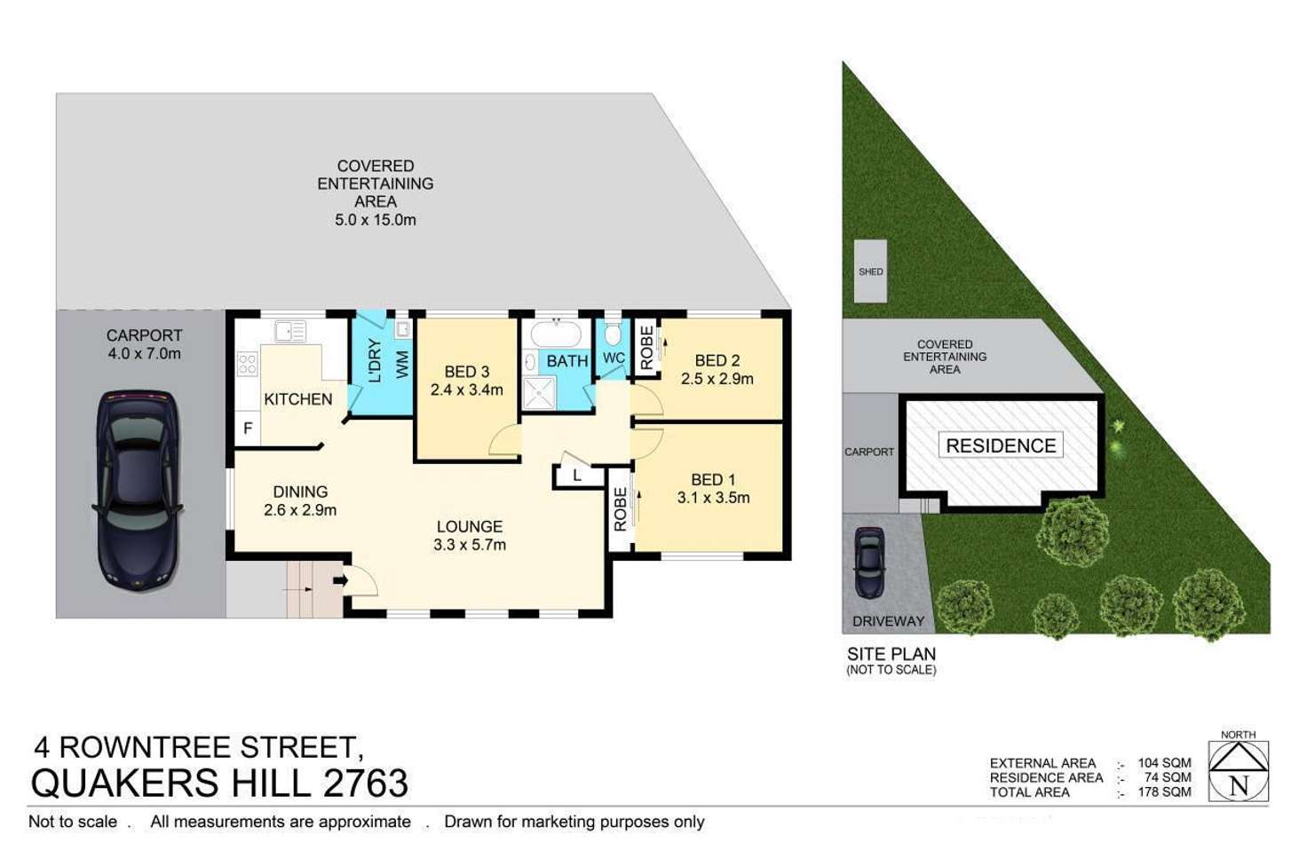 Floorplan of Homely house listing, 4 Rowntree Street, Quakers Hill NSW 2763