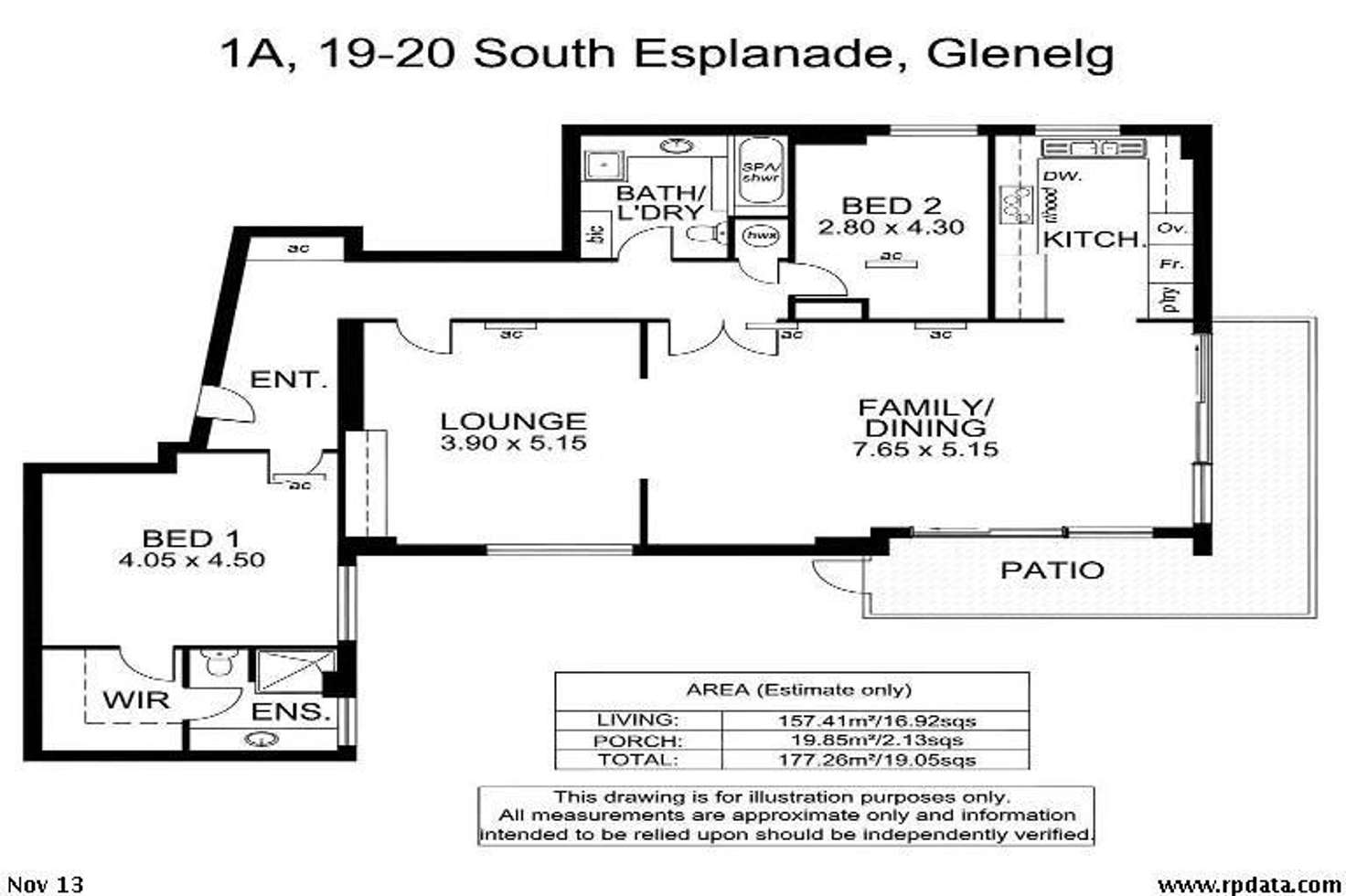 Floorplan of Homely apartment listing, 1a/19-20 South Esplanade, Glenelg SA 5045