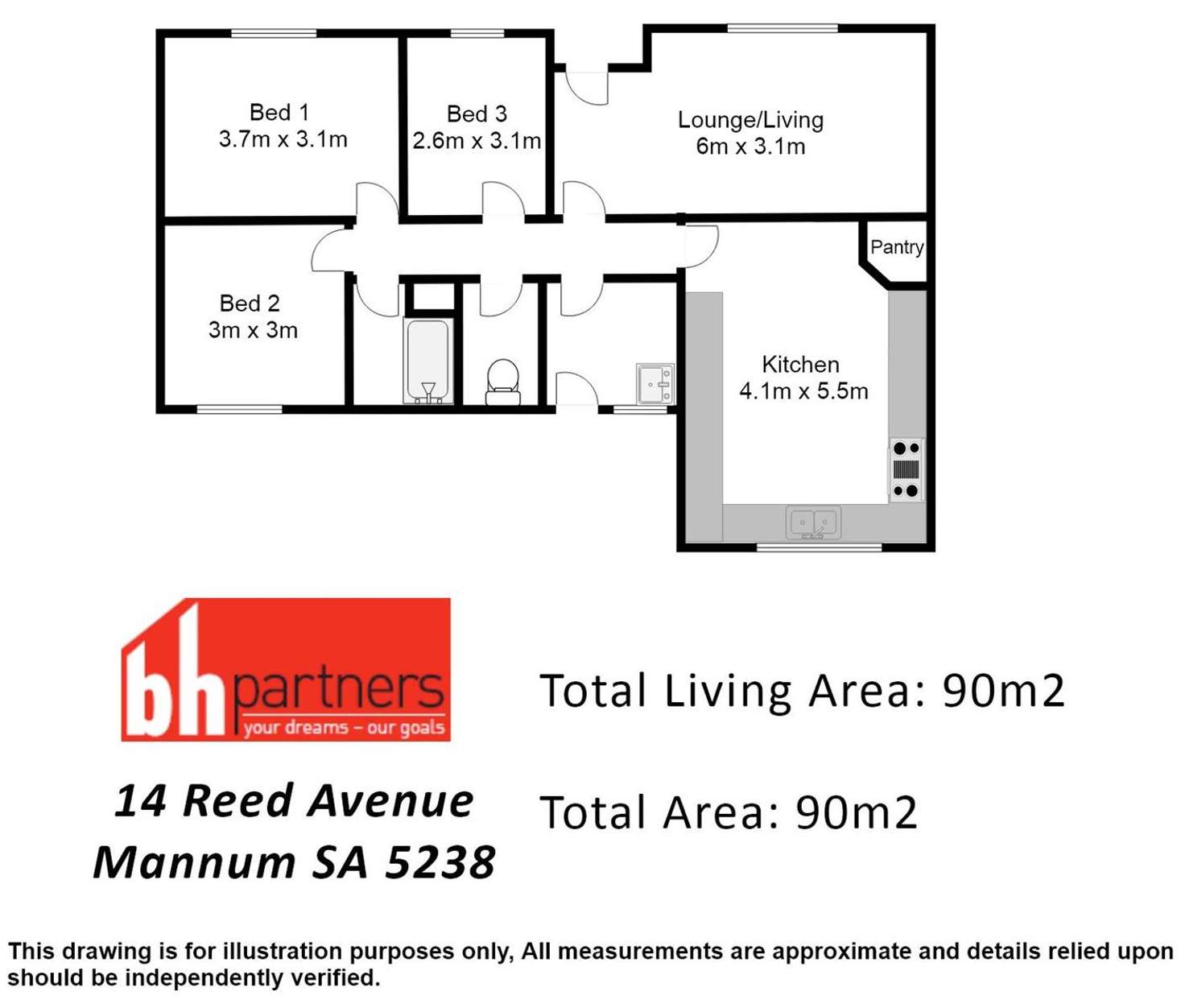 Floorplan of Homely house listing, 14 Reed Avenue, Mannum SA 5238