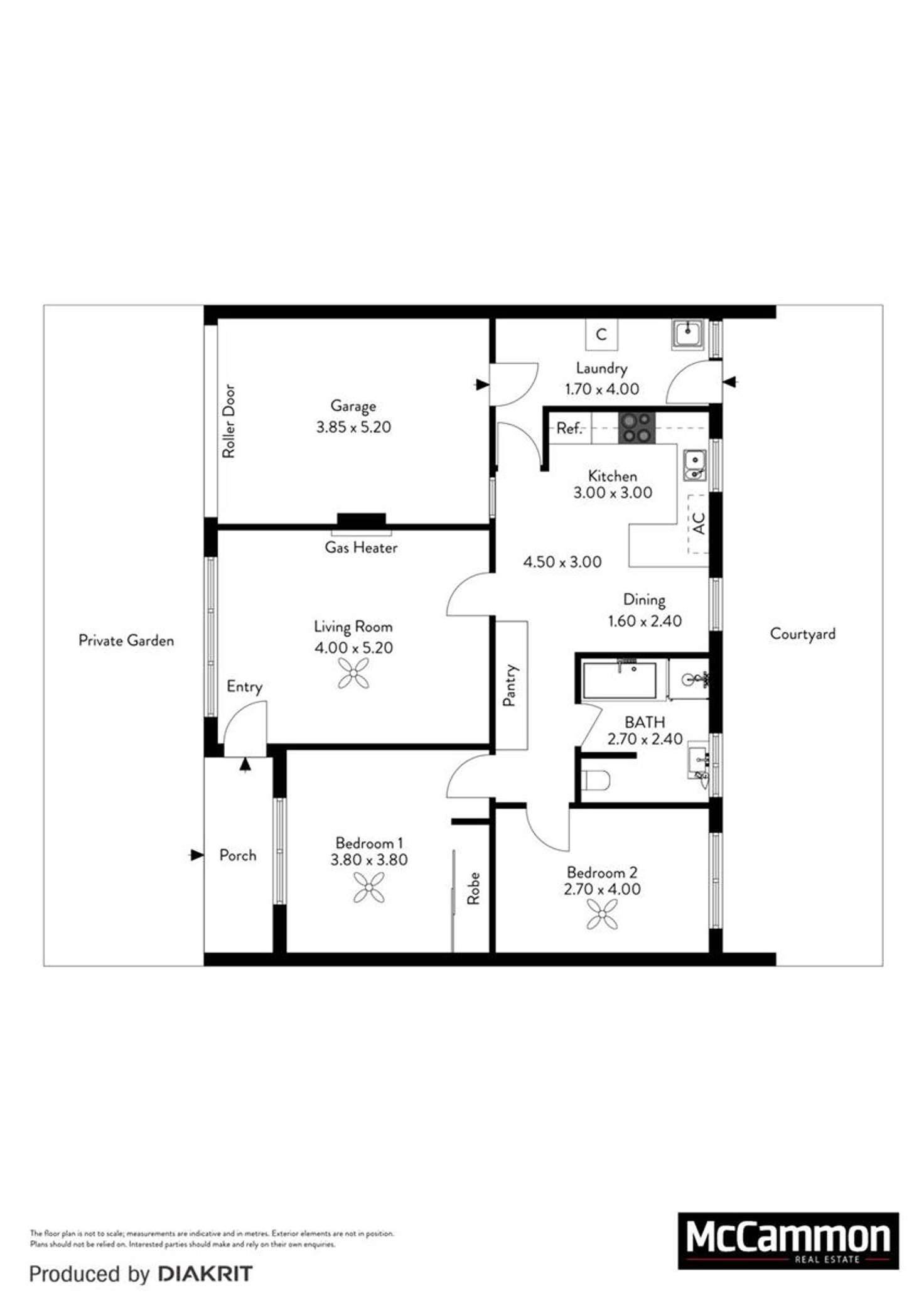 Floorplan of Homely unit listing, 2/27 Farr Terrace, Glenelg East SA 5045