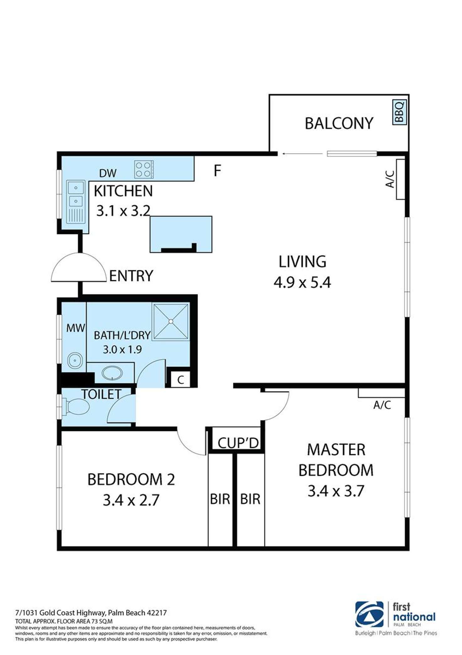 Floorplan of Homely apartment listing, 7/1031 Gold Coast Highway, Palm Beach QLD 4221