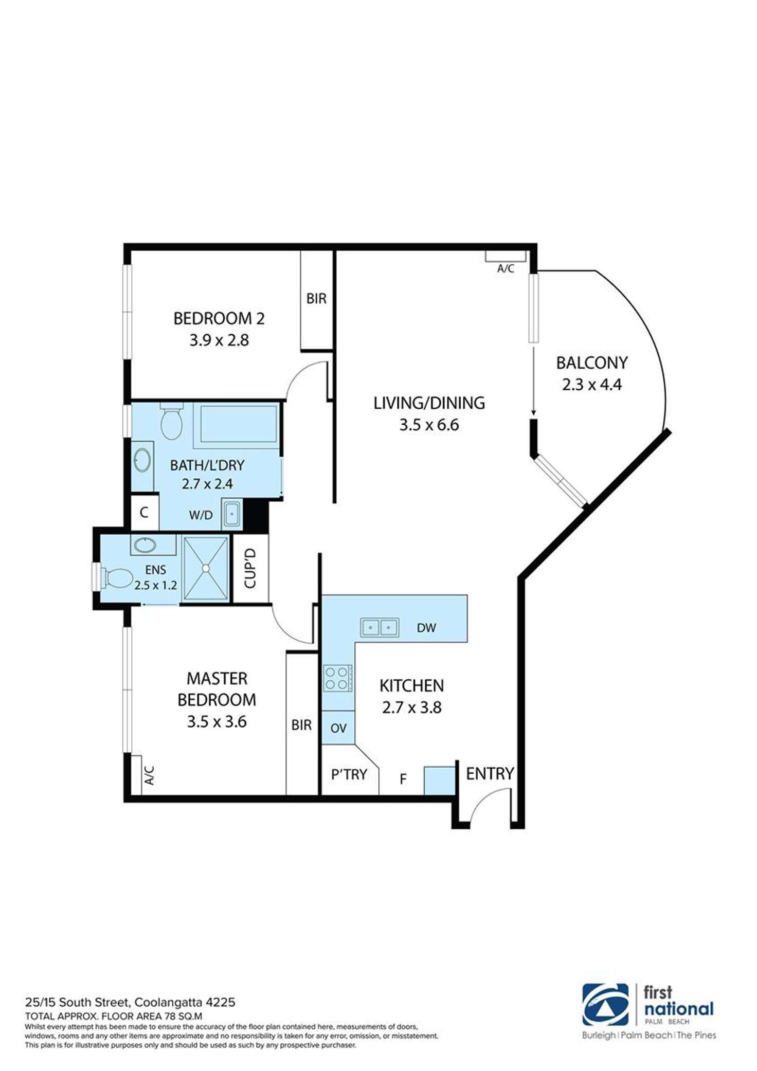 Floorplan of Homely apartment listing, 25/15-17 South Street, Coolangatta QLD 4225