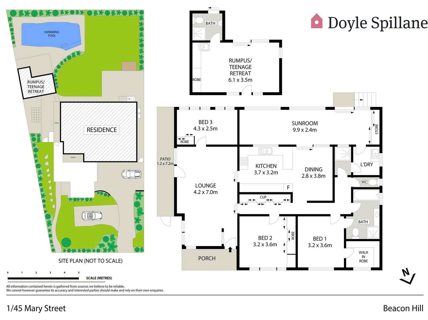 Floorplan of Homely house listing, 1/45 Mary Street, Beacon Hill NSW 2100