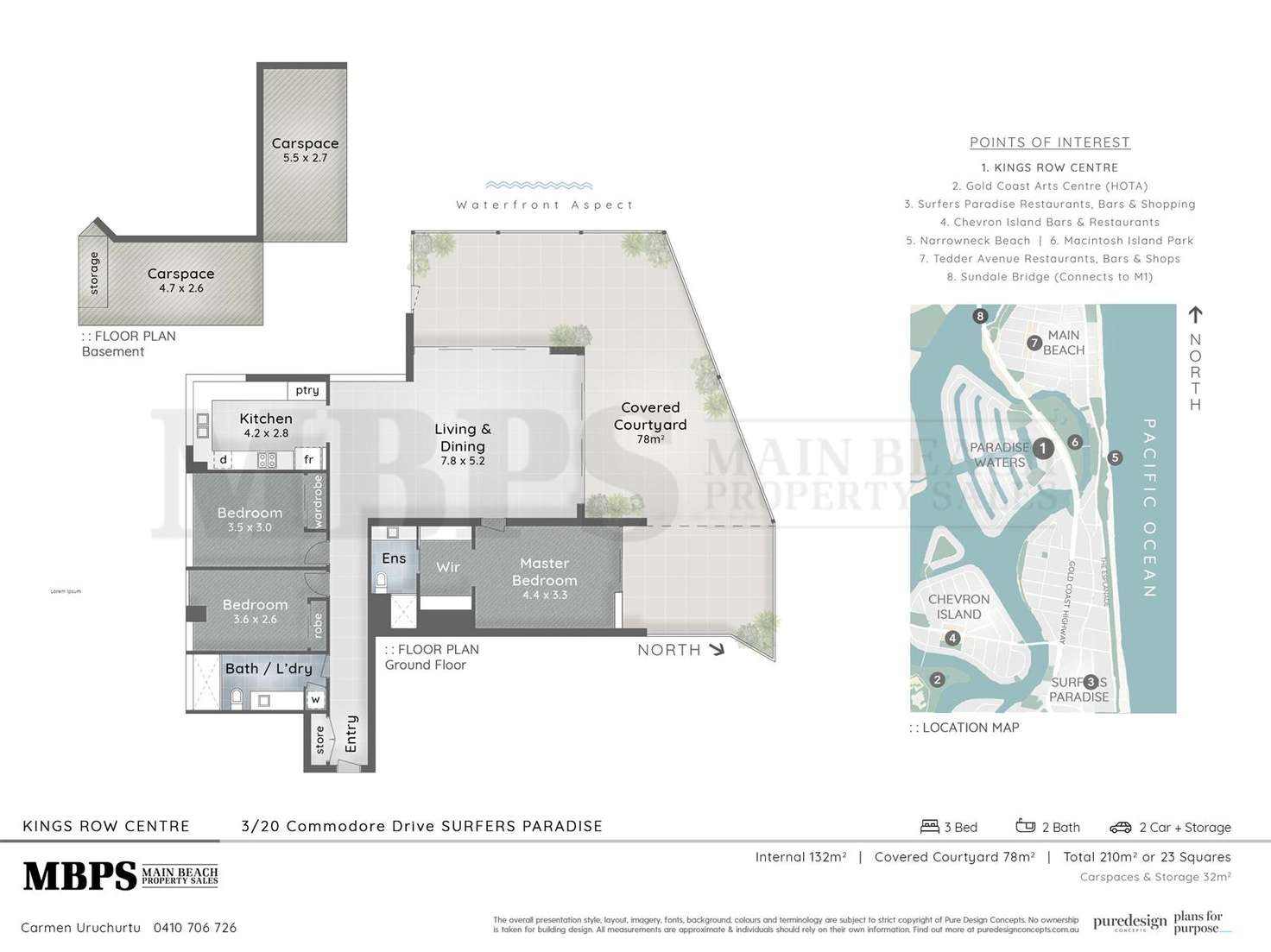 Floorplan of Homely apartment listing, 'KINGS ROW CTR' 20 Commodore Drive, Paradise Waters QLD 4217