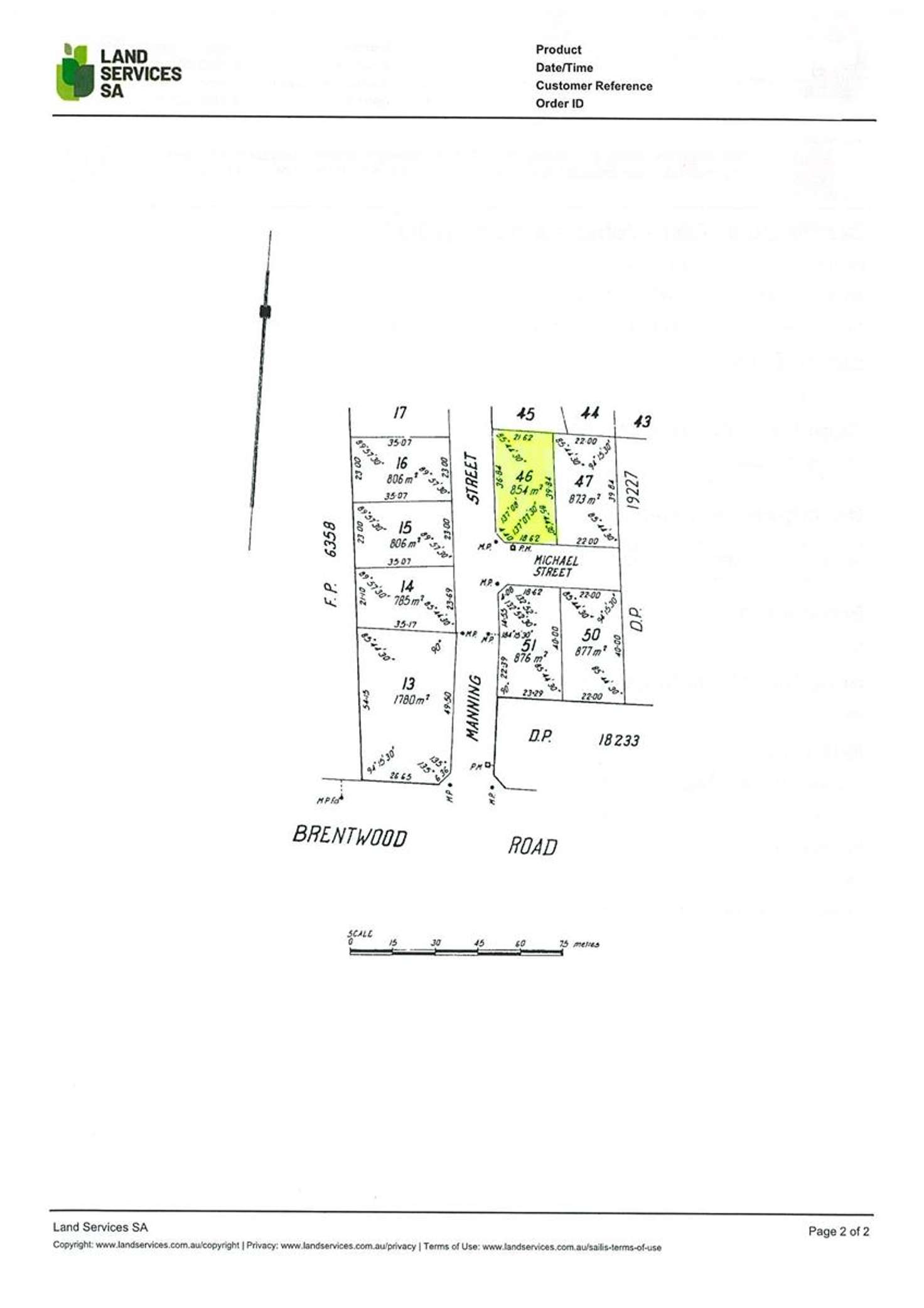 Floorplan of Homely residentialLand listing, LOT 46/1 Michael Street, Stansbury SA 5582