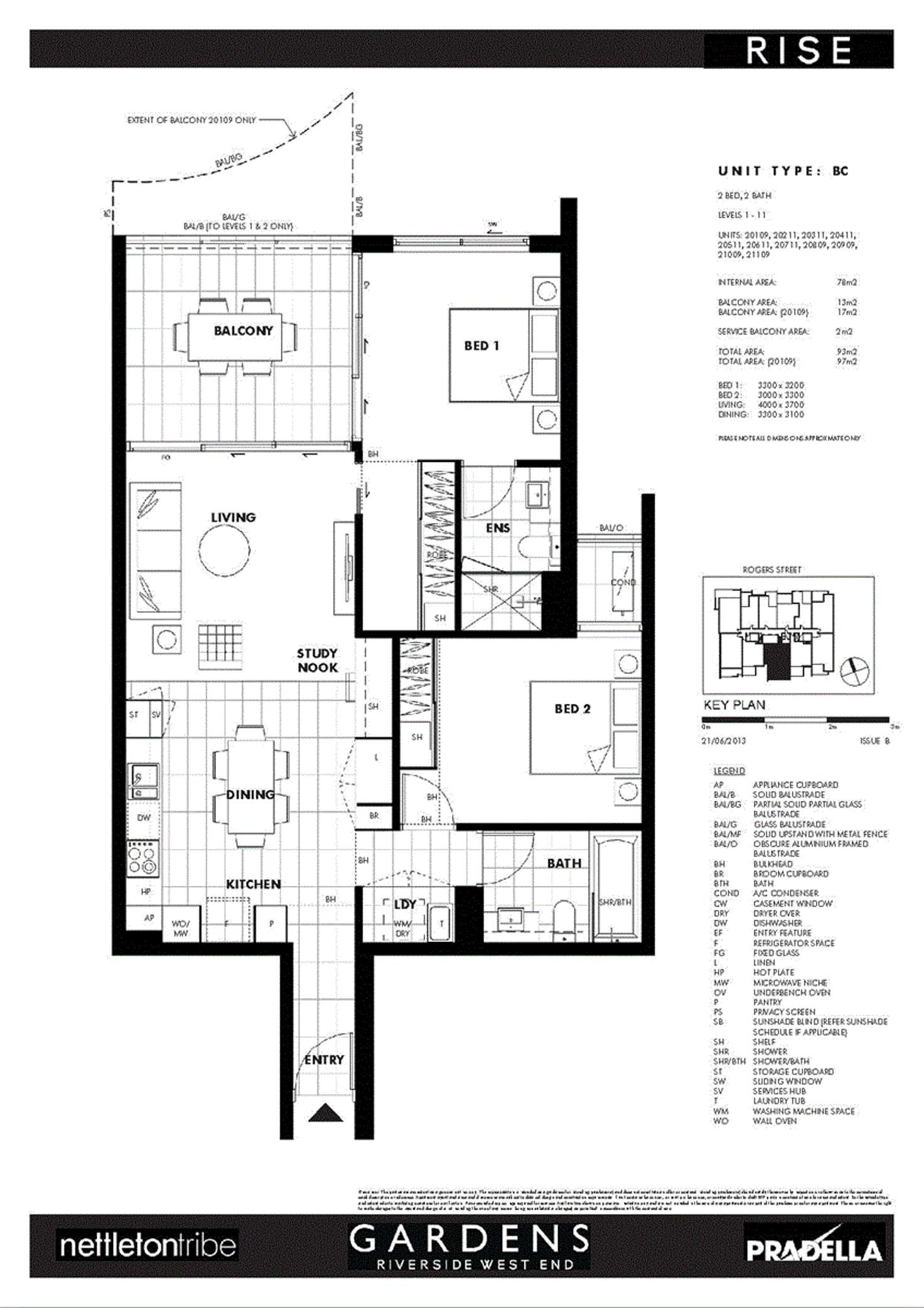 Floorplan of Homely apartment listing, 21109/60 Rogers Street, West End QLD 4101