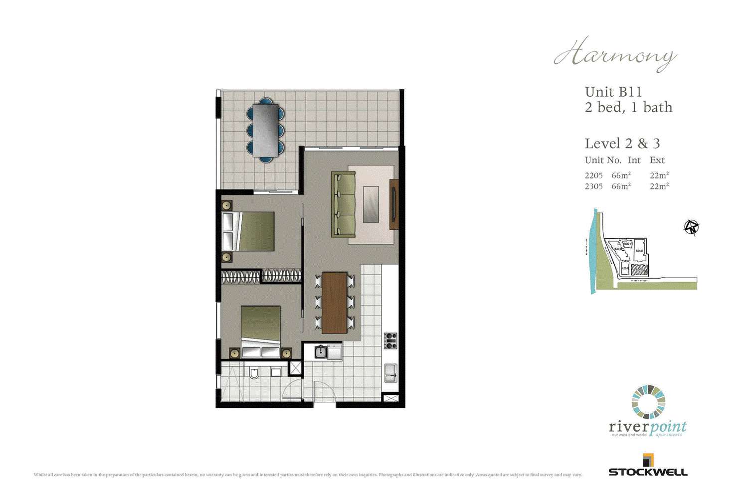 Floorplan of Homely apartment listing, 2305/55 Forbes Street, West End QLD 4101