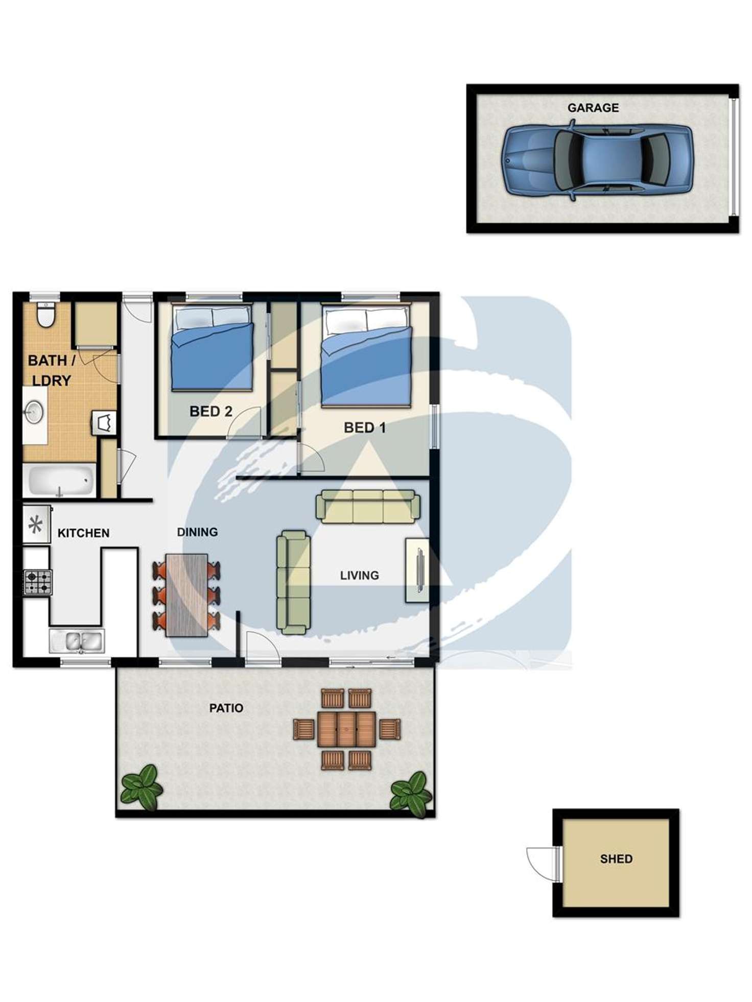 Floorplan of Homely unit listing, 6/61 Park Road, Slacks Creek QLD 4127