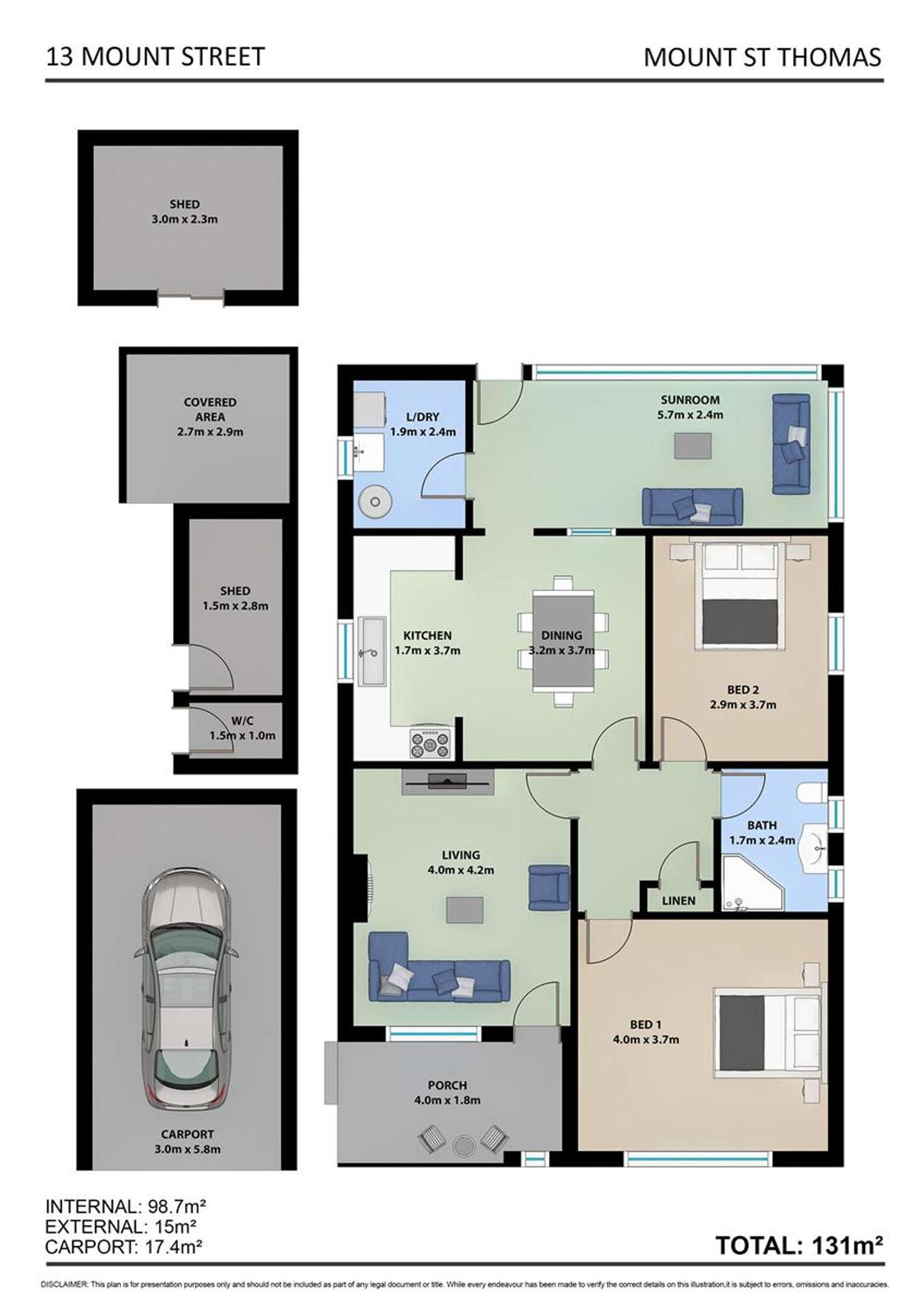 Floorplan of Homely house listing, 13 Mount Street, Mount Saint Thomas NSW 2500