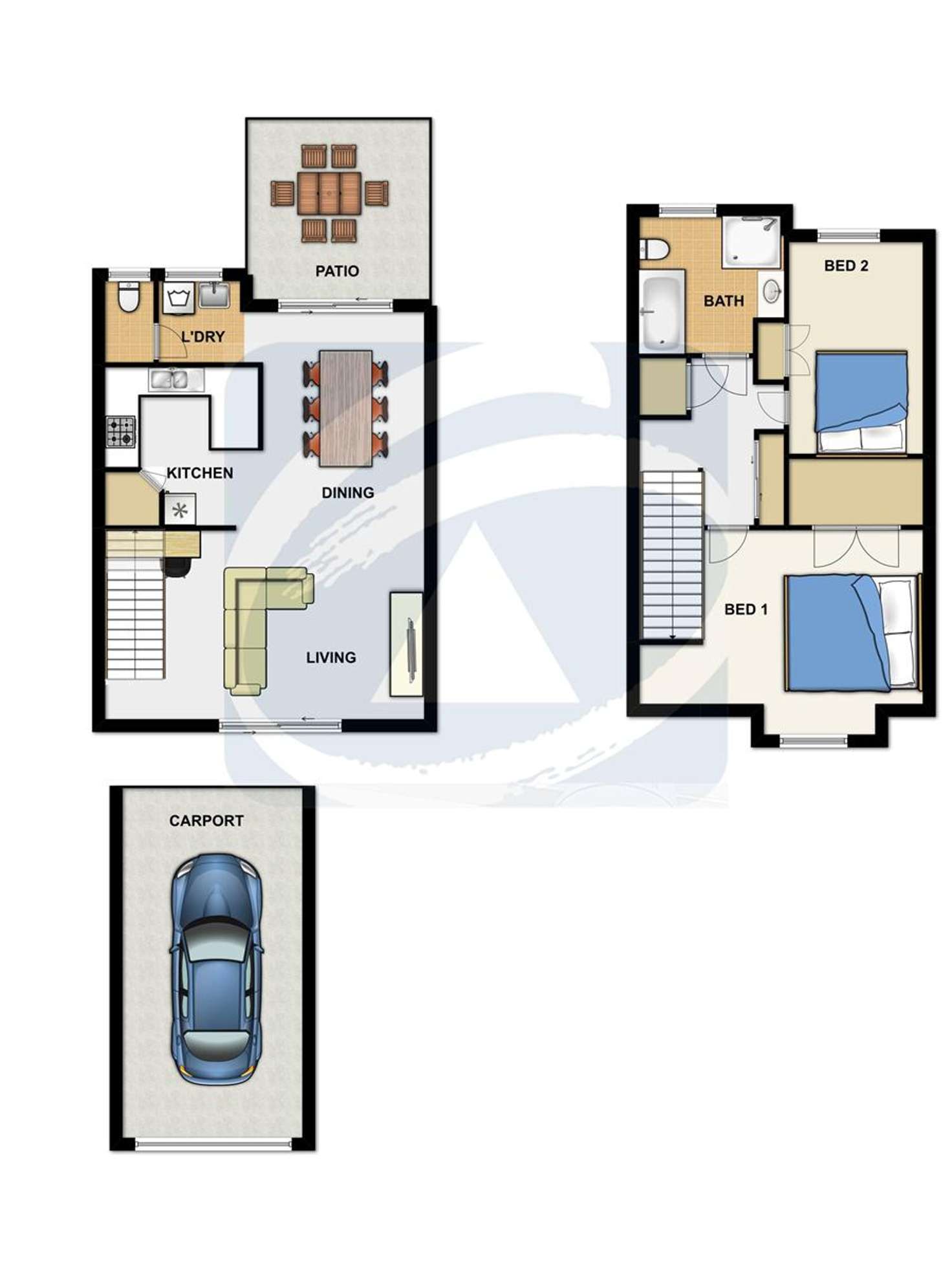Floorplan of Homely townhouse listing, 26/18 Magellan Road, Springwood QLD 4127