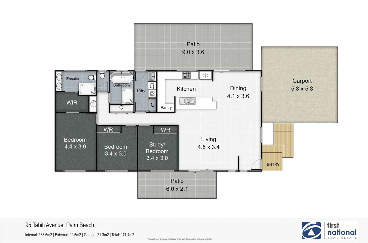 Floorplan of Homely semiDetached listing, 95 Tahiti Avenue, Palm Beach QLD 4221