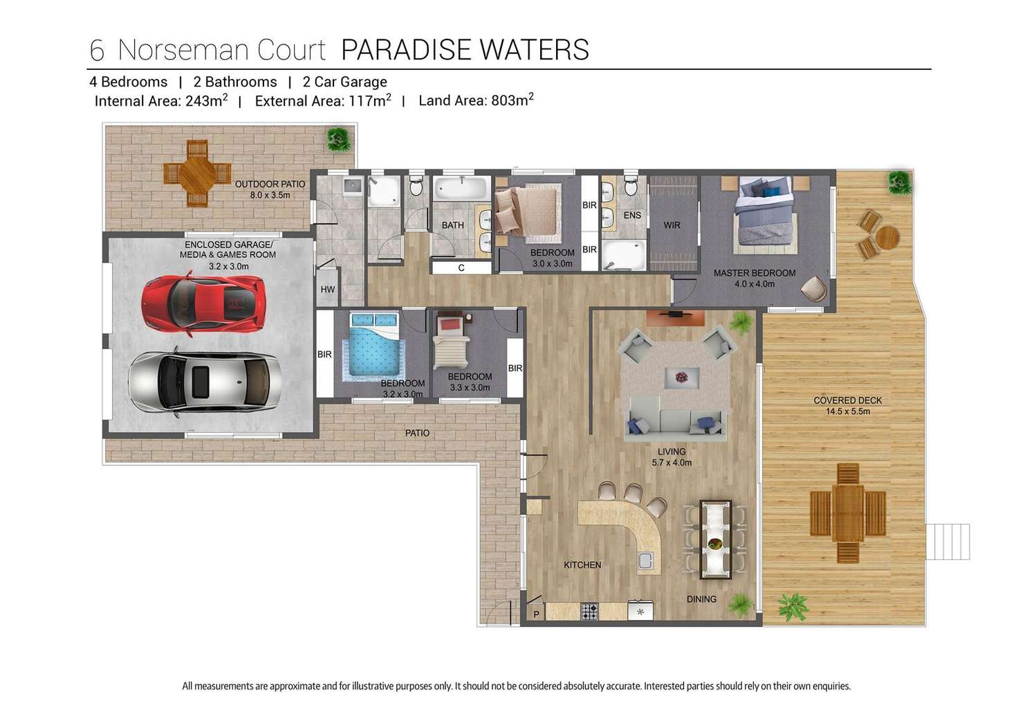 Floorplan of Homely house listing, 6 Norseman Court, Paradise Waters QLD 4217